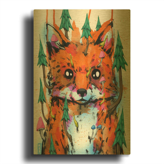 'Foxy' By Ric Stultz Gold Metal Wall Art