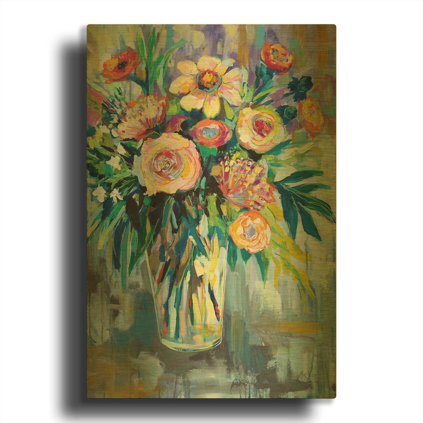 'Summer Happiness' By Jeanette Vertentes Gold Metal Wall Art