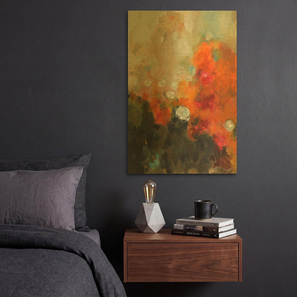 'Garden Rose' By Solveiga Gold Metal Wall Art