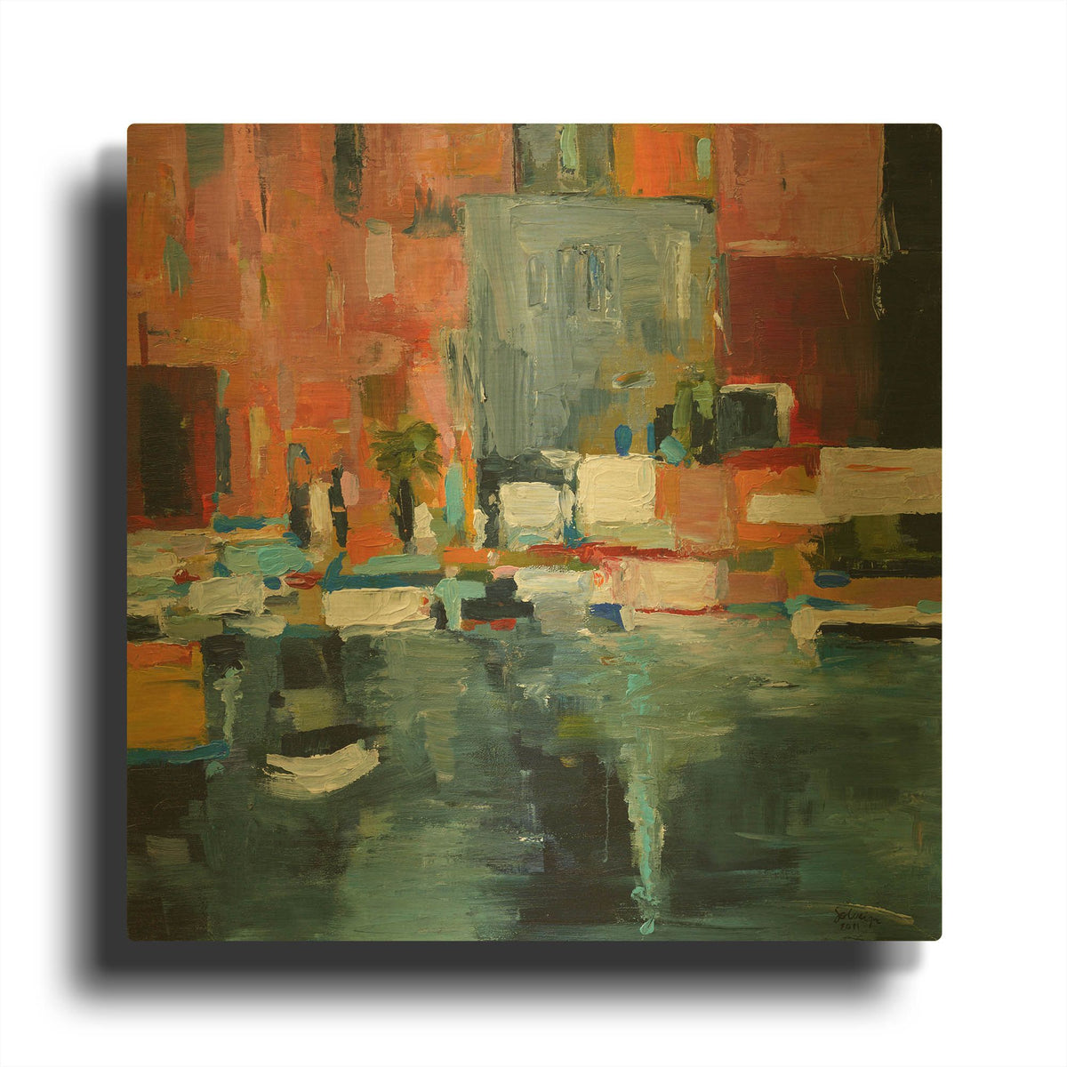 'Marina Piccola' By Solveiga Gold Metal Wall Art