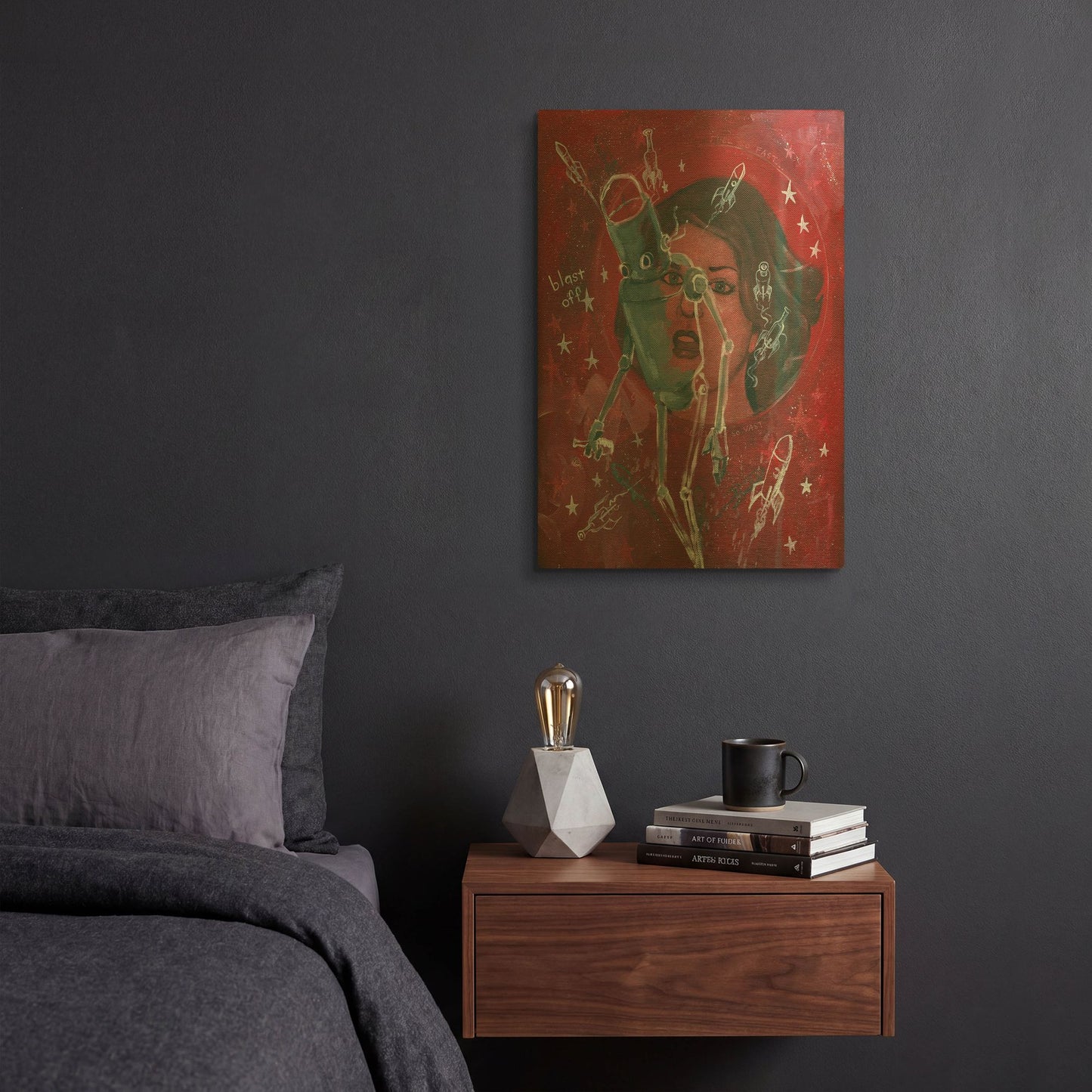 'Blast Off' By Craig Snodgrass Gold Metal Wall Art