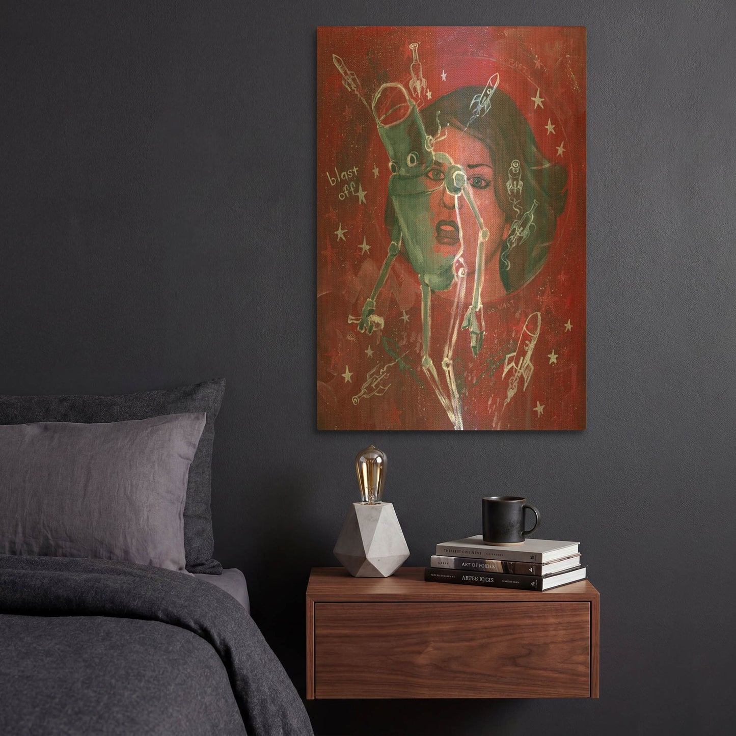 'Blast Off' By Craig Snodgrass Gold Metal Wall Art