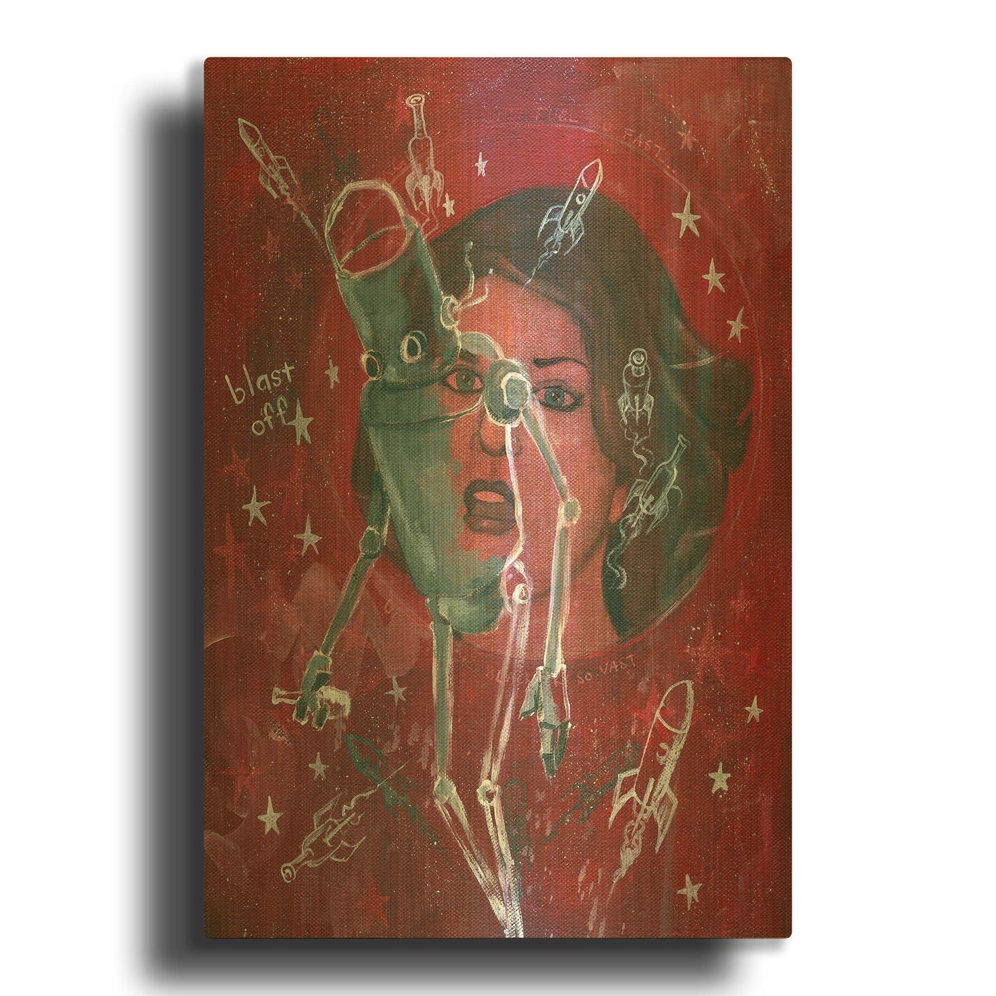 'Blast Off' By Craig Snodgrass Gold Metal Wall Art