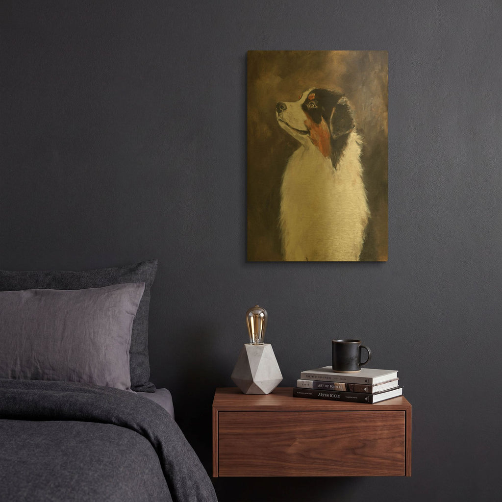 'Australian Shepherd' By Solveiga Gold Metal Wall Art