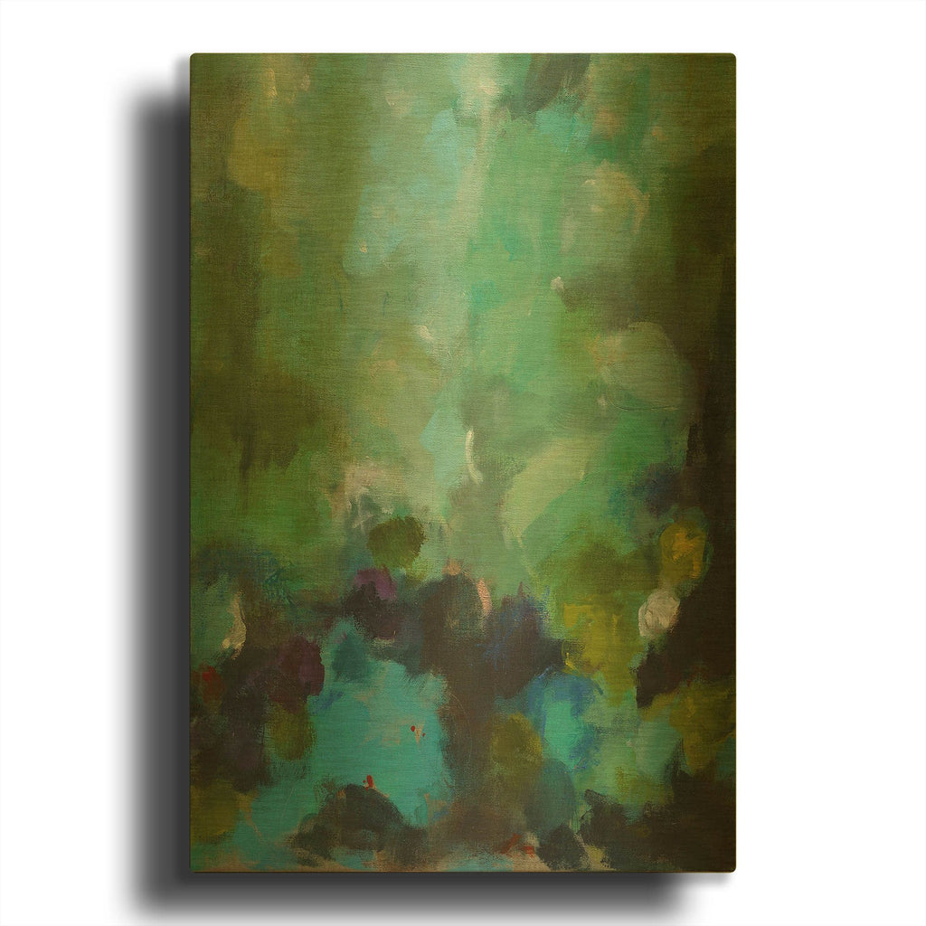 'Green II' By Solveiga Gold Metal Wall Art