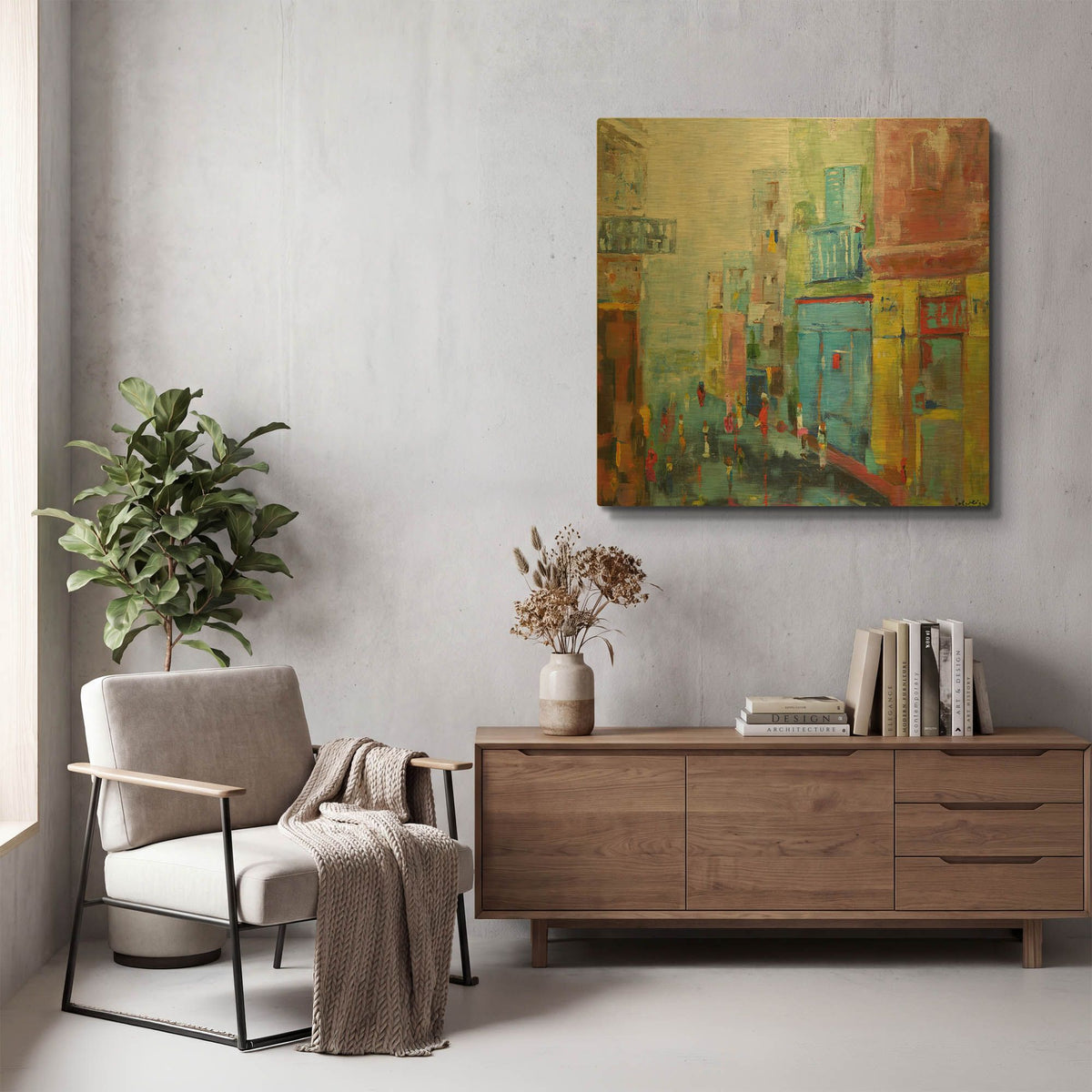 'Procida' By Solveiga Gold Metal Wall Art