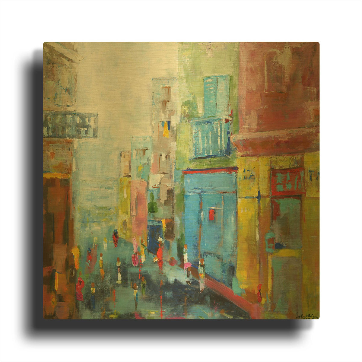 'Procida' By Solveiga Gold Metal Wall Art
