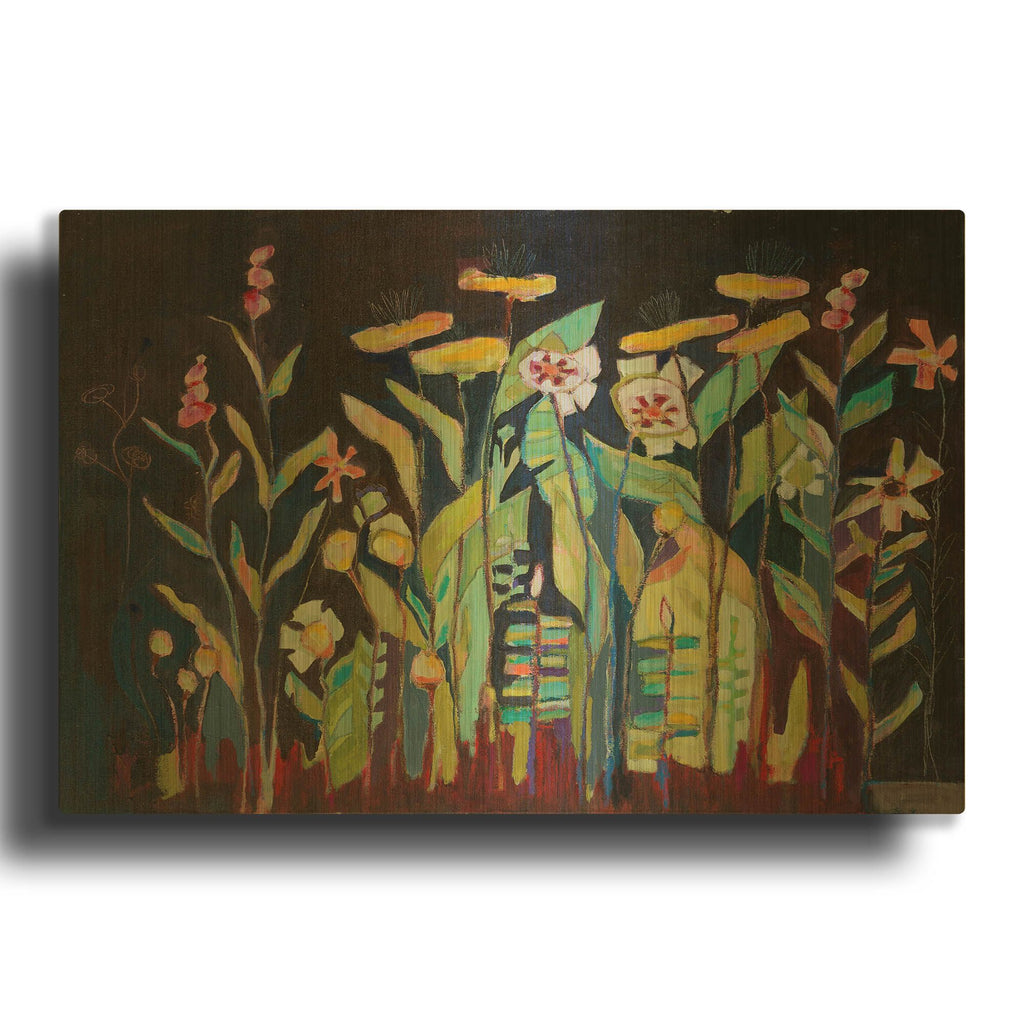 'Floral 1' By Staci Marie Swider Gold Metal Wall Art