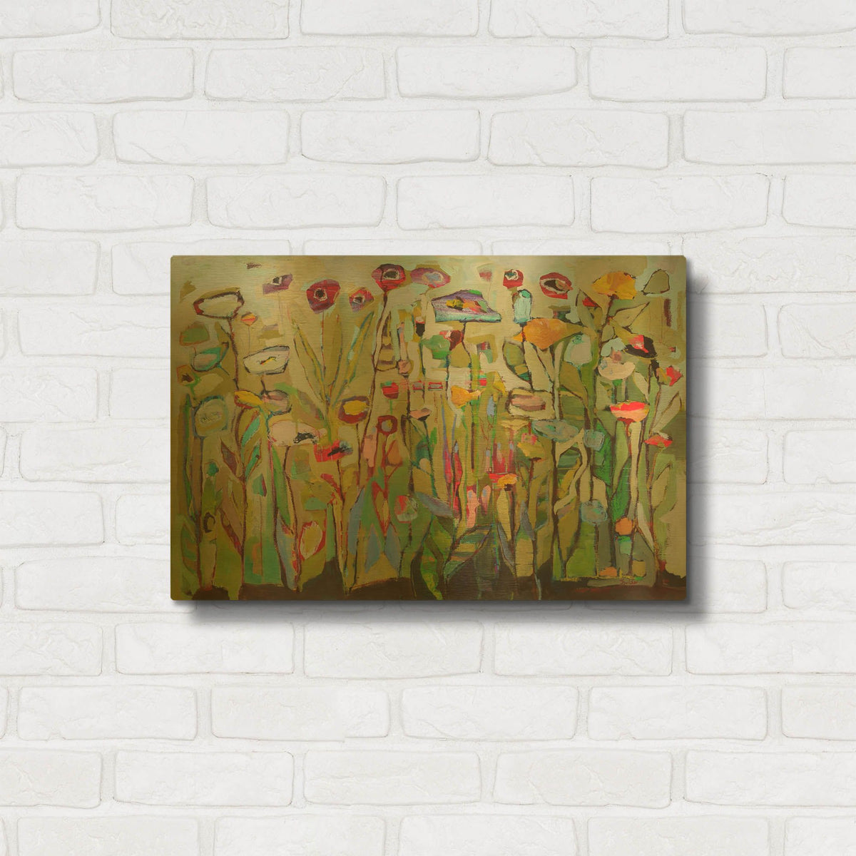 'Racing the Rain' By Staci Marie Swider Gold Metal Wall Art