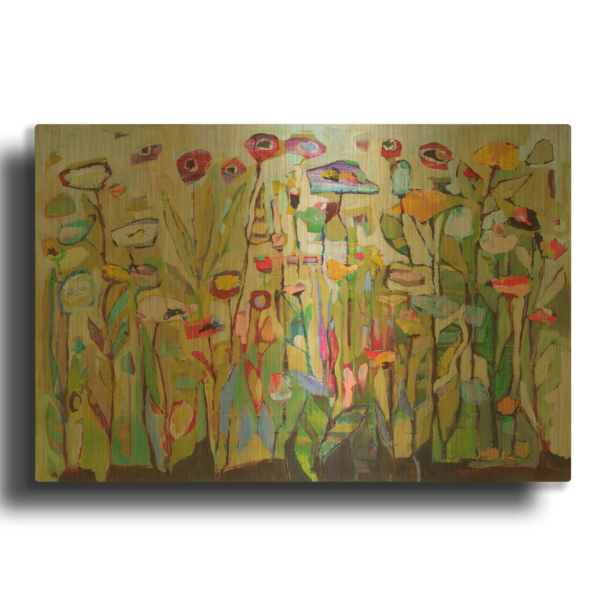 'Racing the Rain' By Staci Marie Swider Gold Metal Wall Art