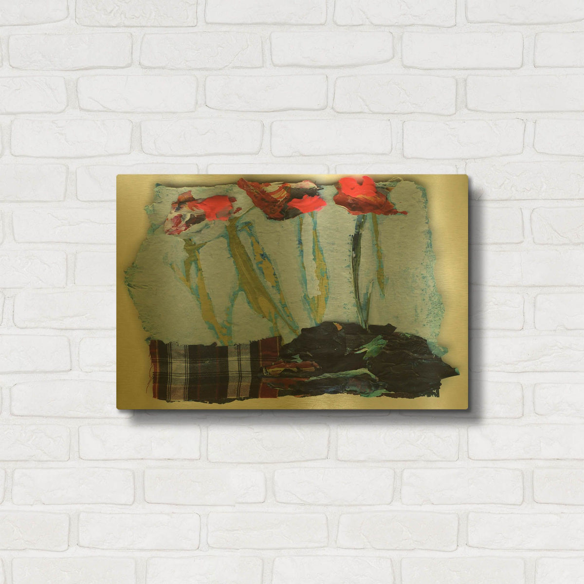 'Busy Lizzies' By Staci Marie Swider Gold Metal Wall Art