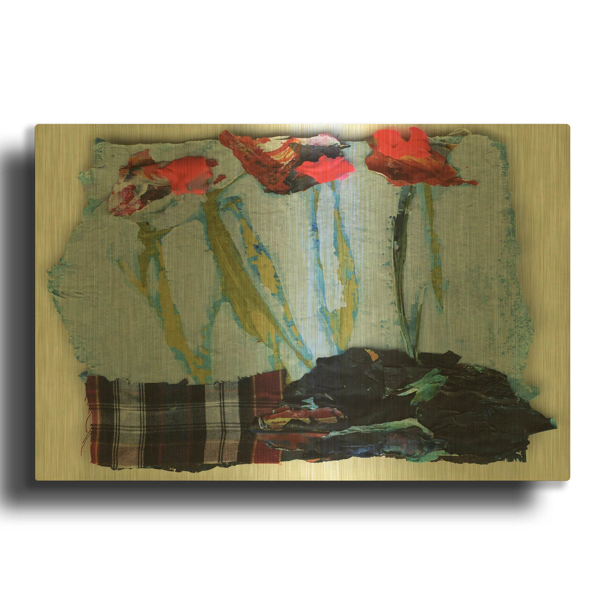 'Busy Lizzies' By Staci Marie Swider Gold Metal Wall Art