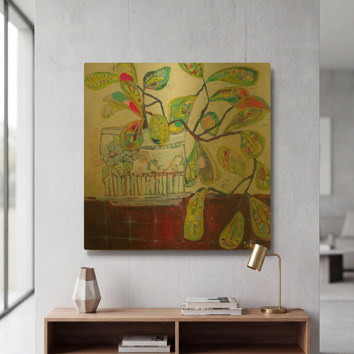 'Kisses For Breakfast' By Staci Marie Swider Gold Metal Wall Art