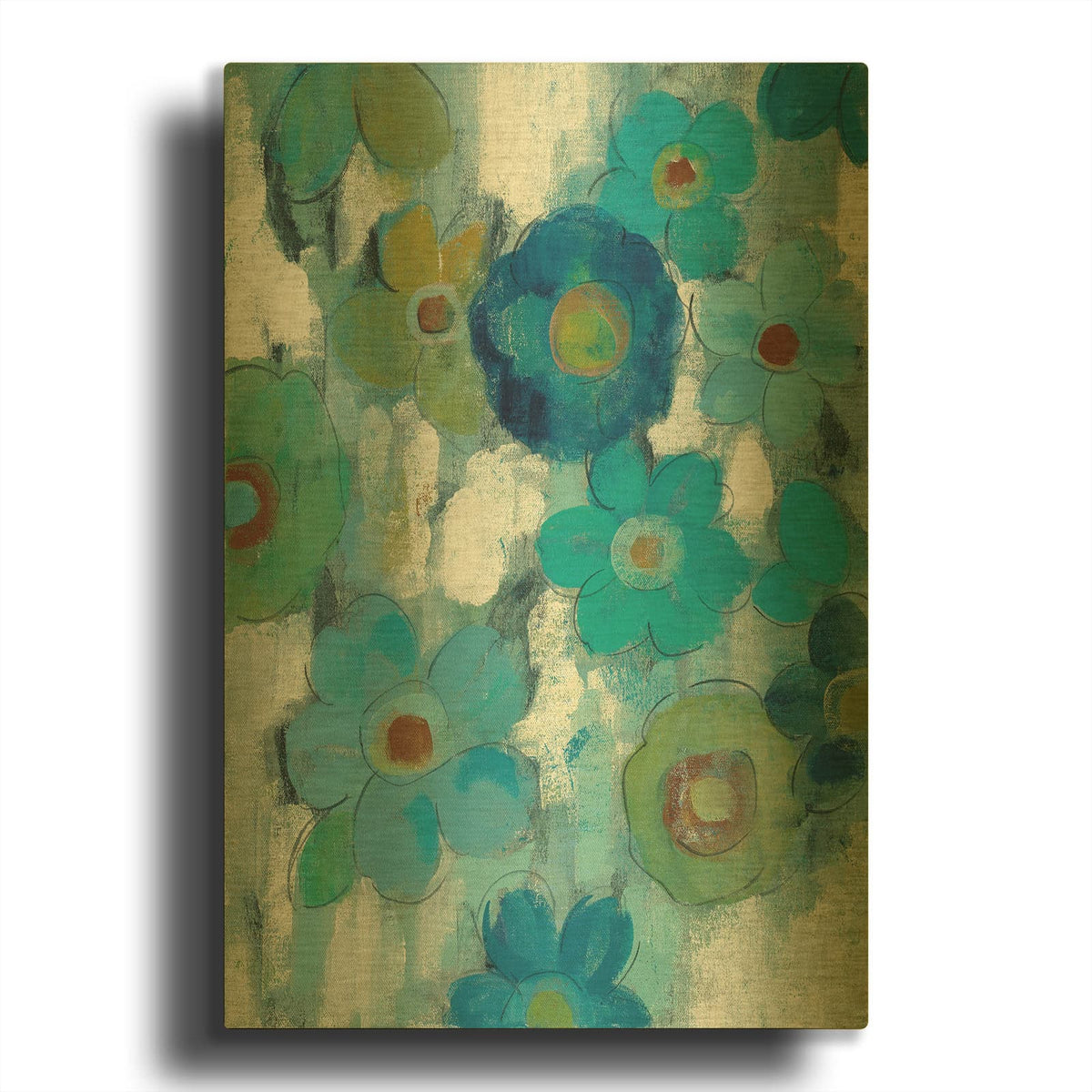 'Blue Eyes II' By Silvia Vassileva Gold Metal Wall Art