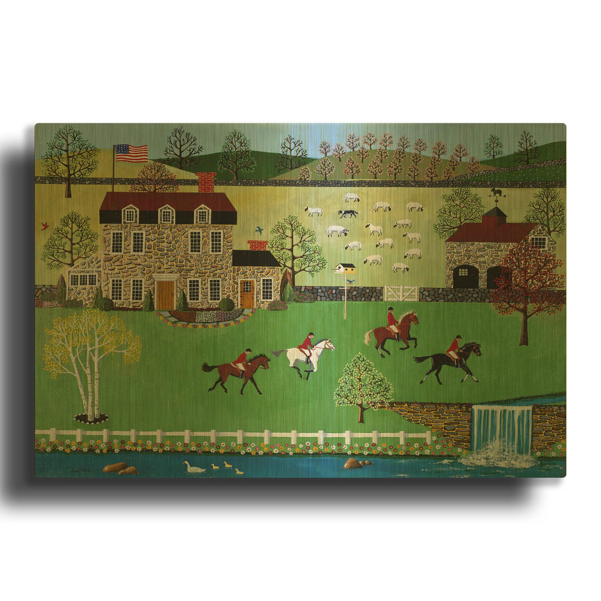 'Spring Gallop' By Susan Henke Fine Art Gold Metal Wall Art