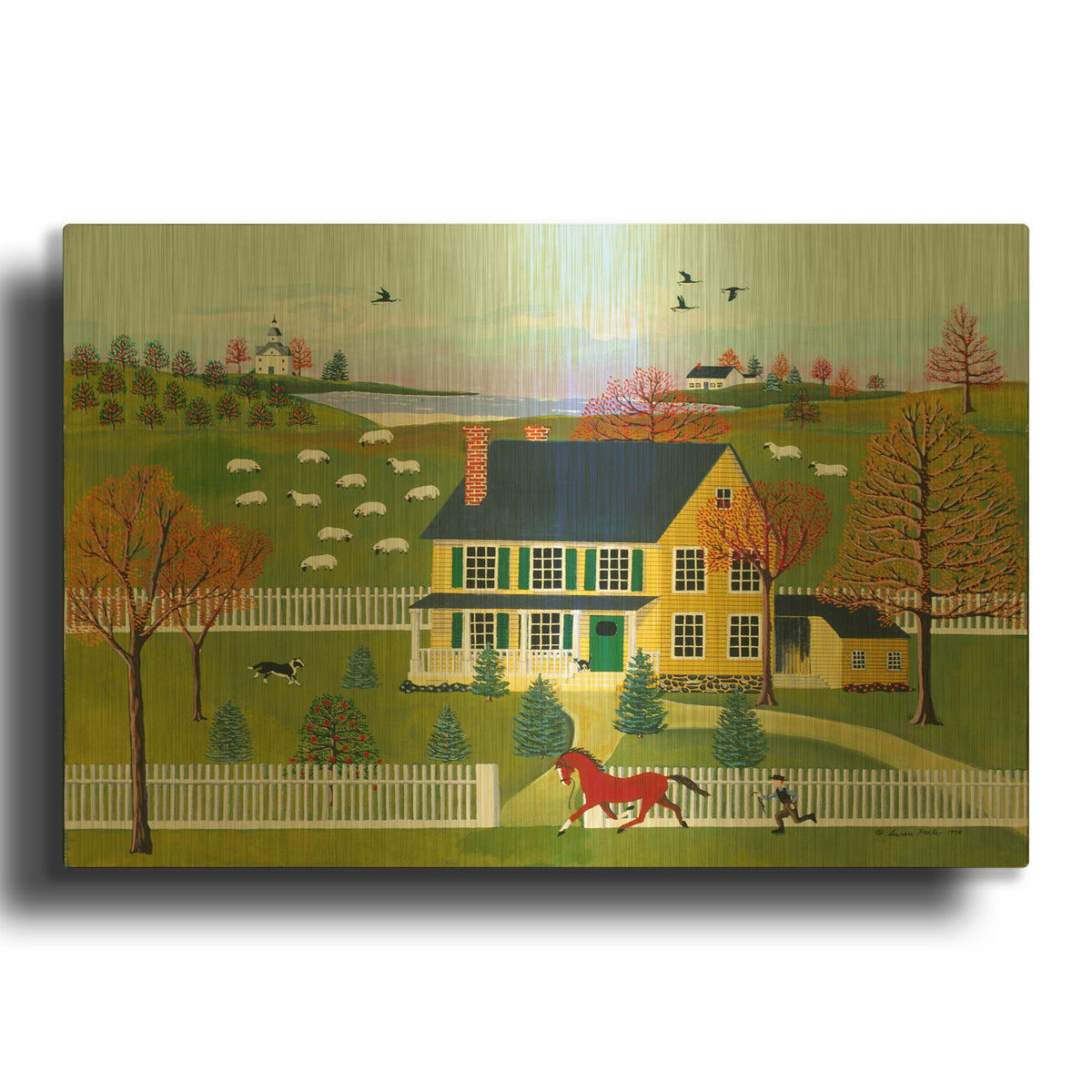 'Whoa, Nellie' By Susan Henke Fine Art Gold Metal Wall Art