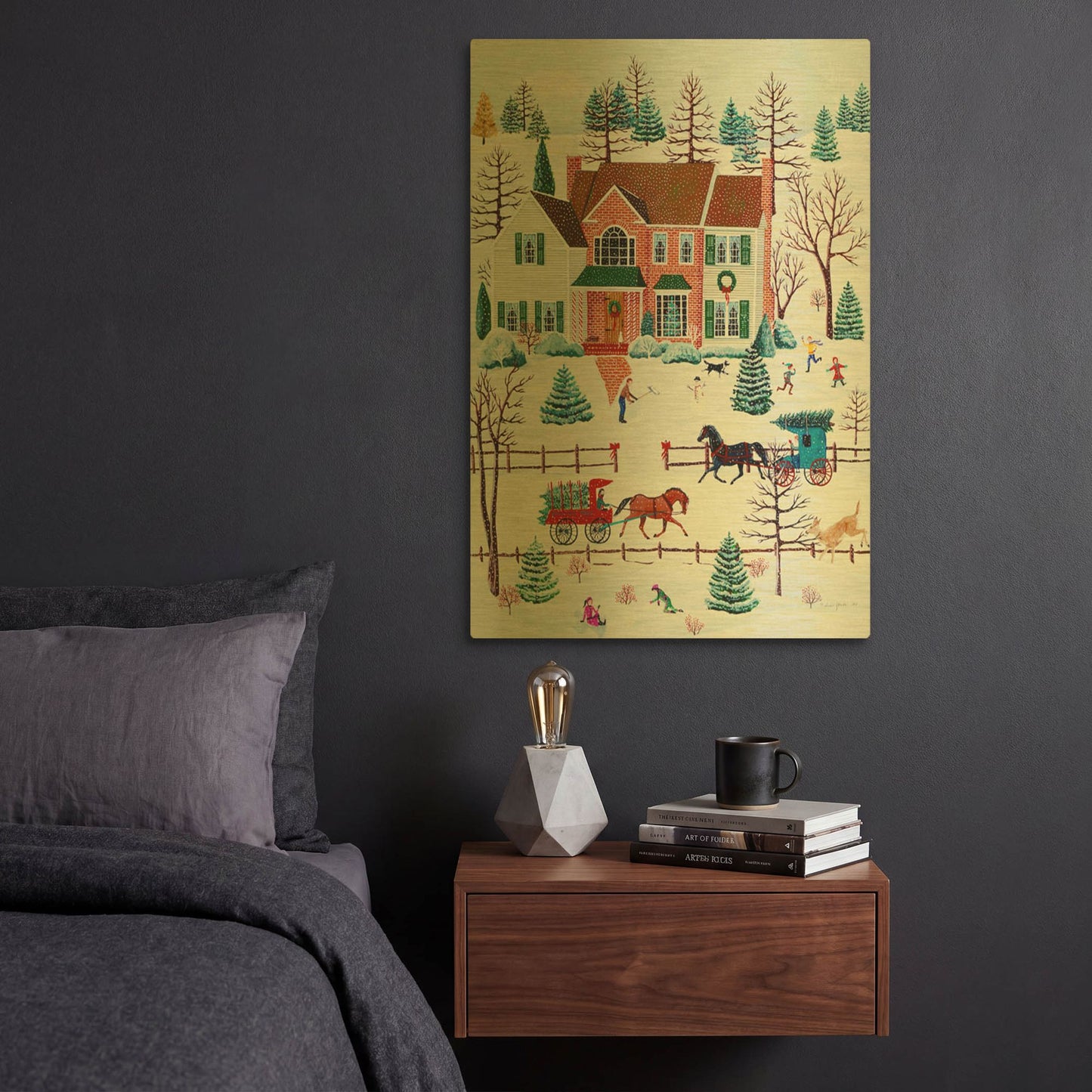 'Hemlock Hill' By Susan Henke Fine Art Gold Metal Wall Art