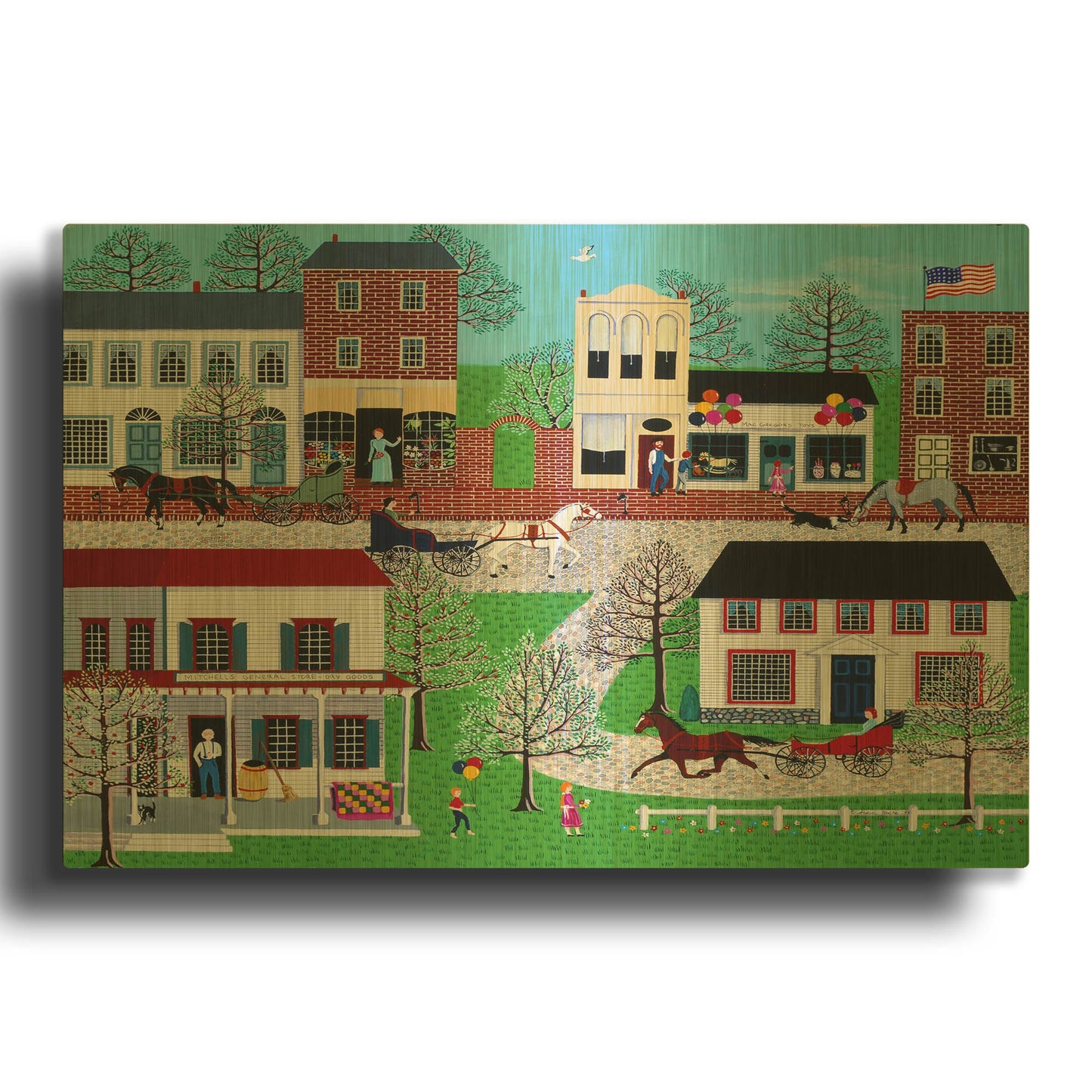 'McGregors On Commerce Street' By Susan Henke Fine Art Gold Metal Wall Art