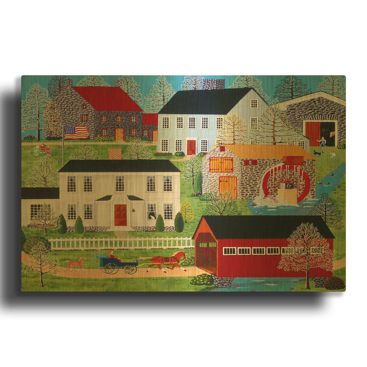 'Following Mama' By Susan Henke Fine Art Gold Metal Wall Art