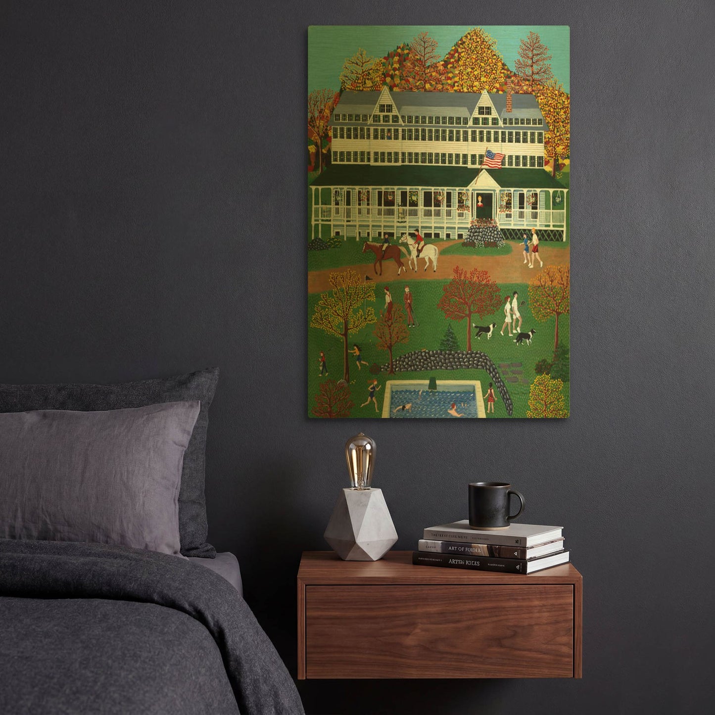 'Autumn at the Eagle' By Susan Henke Fine Art Gold Metal Wall Art
