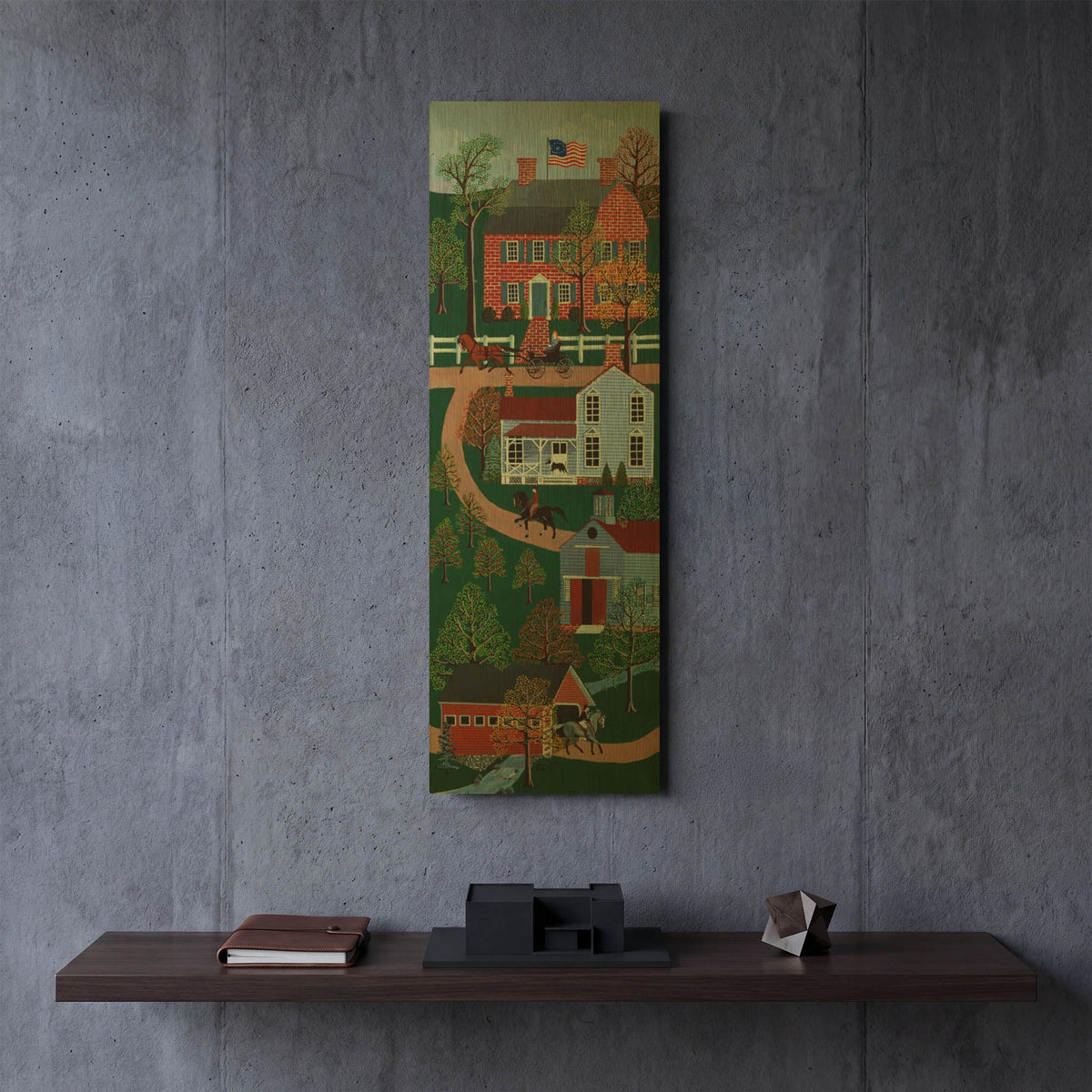 'Brick House Road' By Susan Henke Fine Art Gold Metal Wall Art
