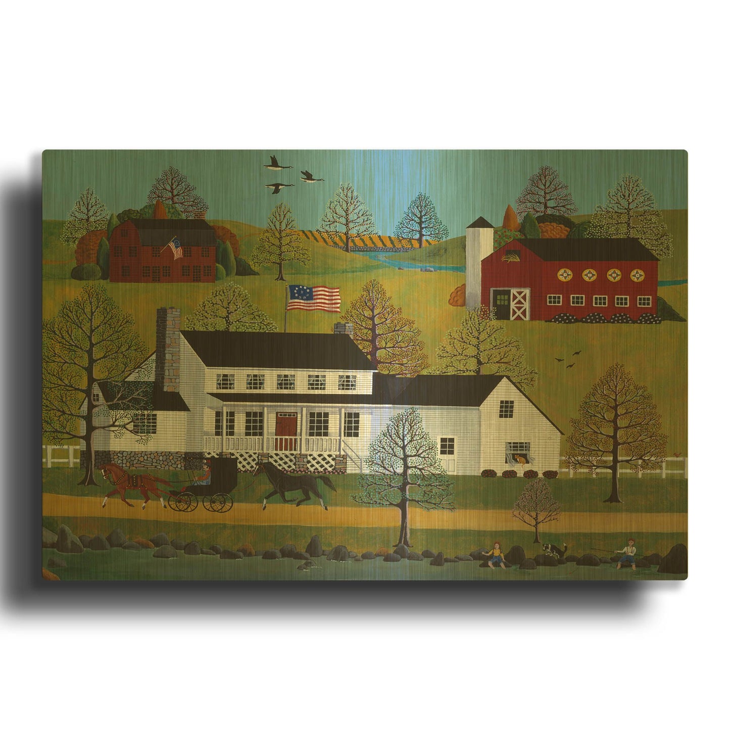 'Bringing the New Mare Home' By Susan Henke Fine Art Gold Metal Wall Art