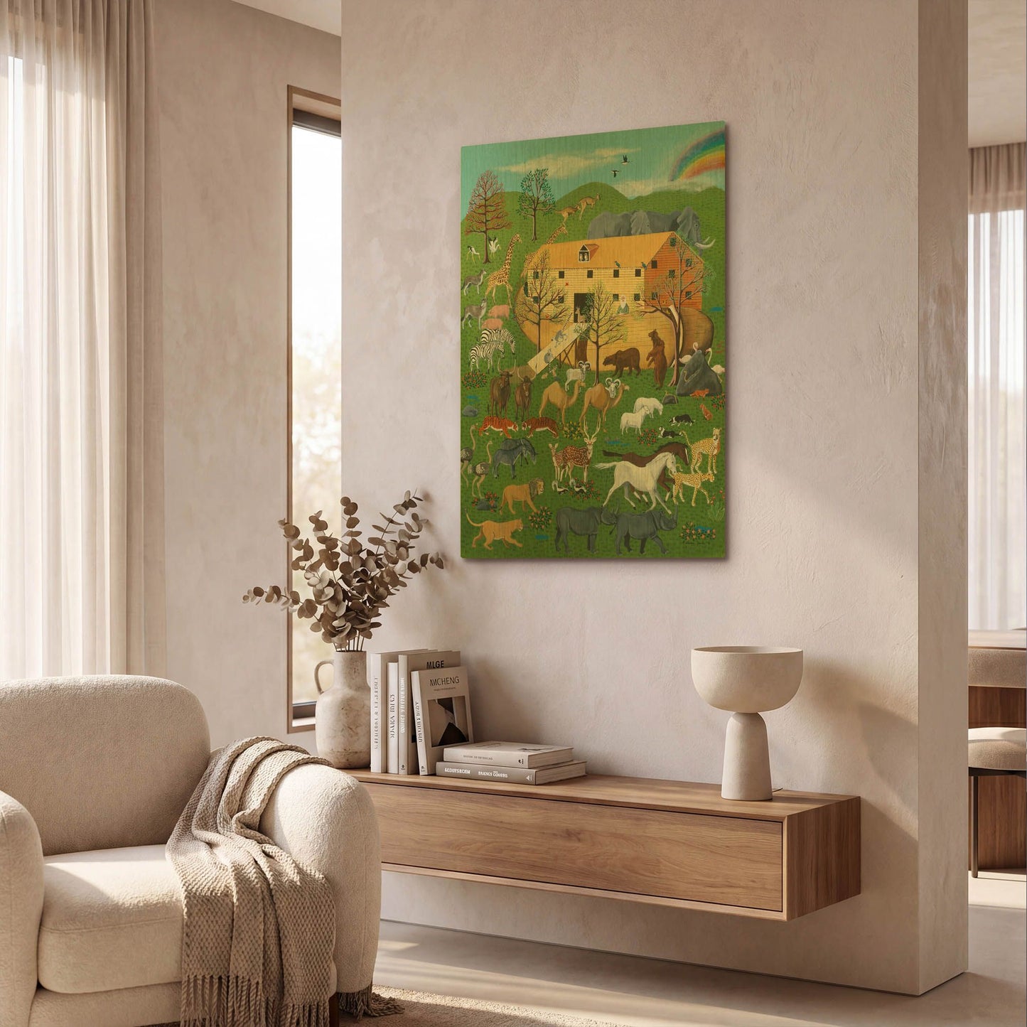 'Environmental Noah' By Susan Henke Fine Art Gold Metal Wall Art
