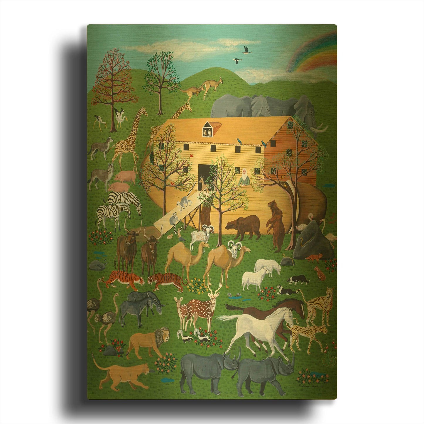 'Environmental Noah' By Susan Henke Fine Art Gold Metal Wall Art