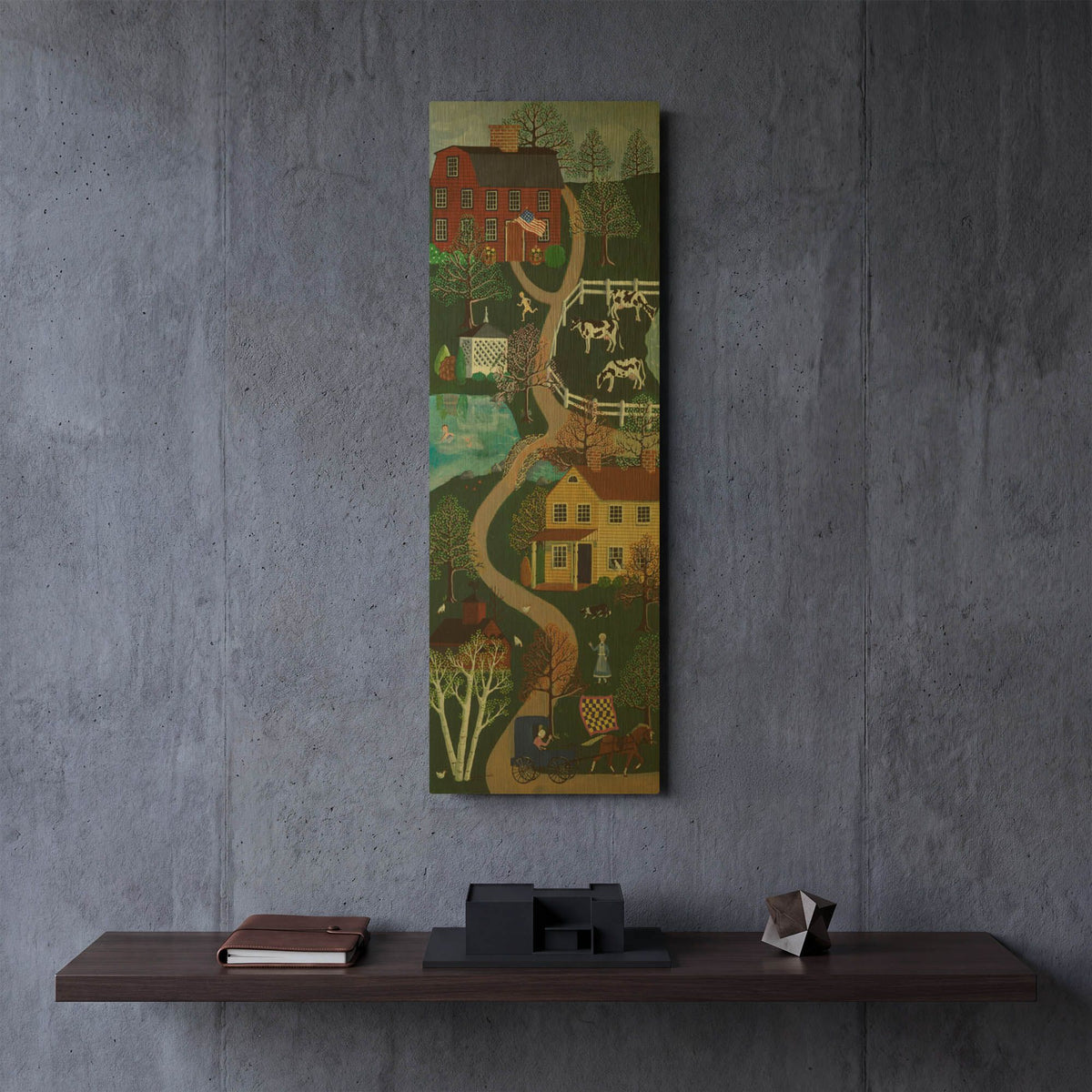 'Friends and Comfort' By Susan Henke Fine Art Gold Metal Wall Art