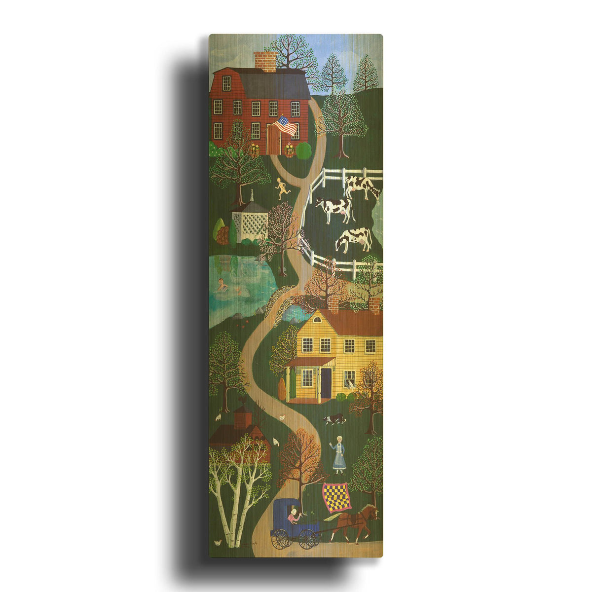 'Friends and Comfort' By Susan Henke Fine Art Gold Metal Wall Art