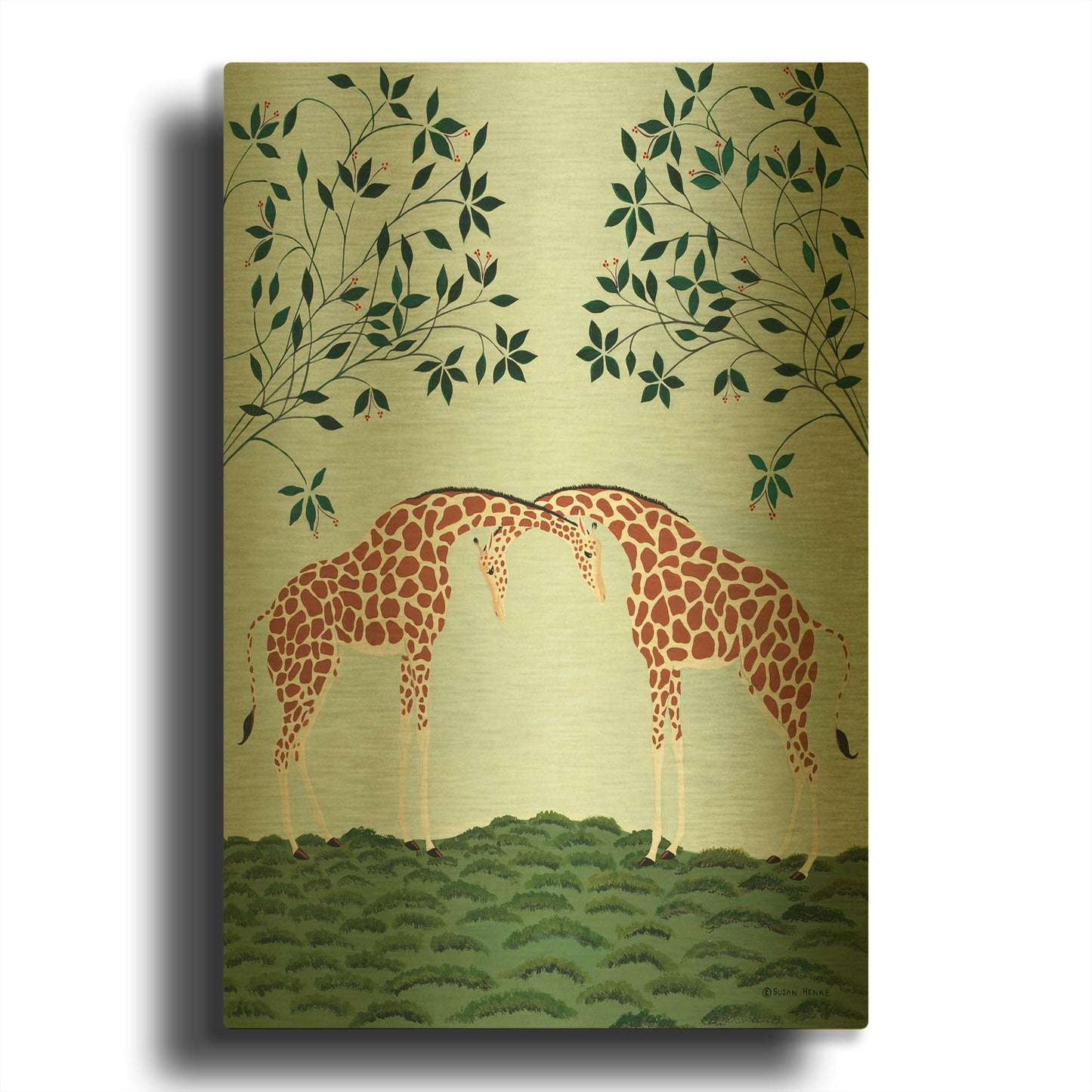 'Friendship' By Susan Henke Fine Art Gold Metal Wall Art