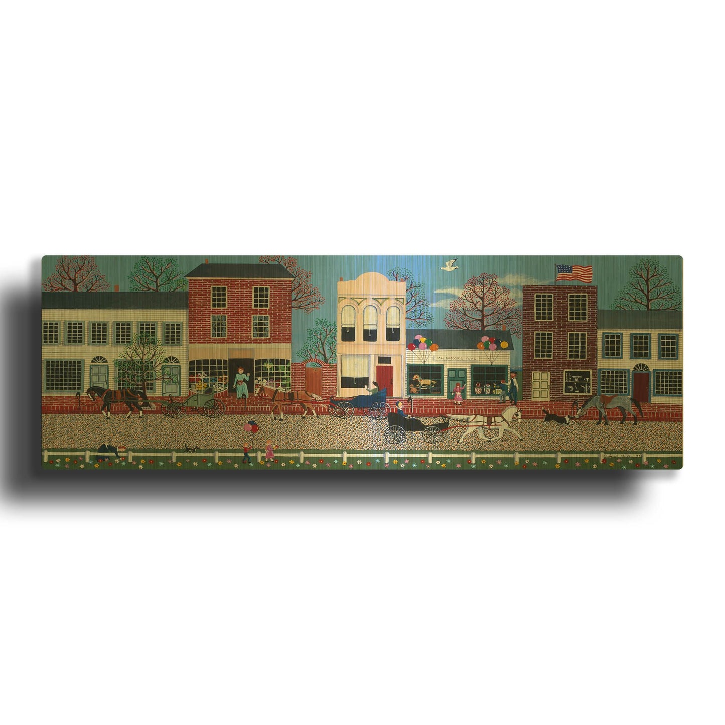 'McGregors On Commerce Street 2' By Susan Henke Fine Art Gold Metal Wall Art