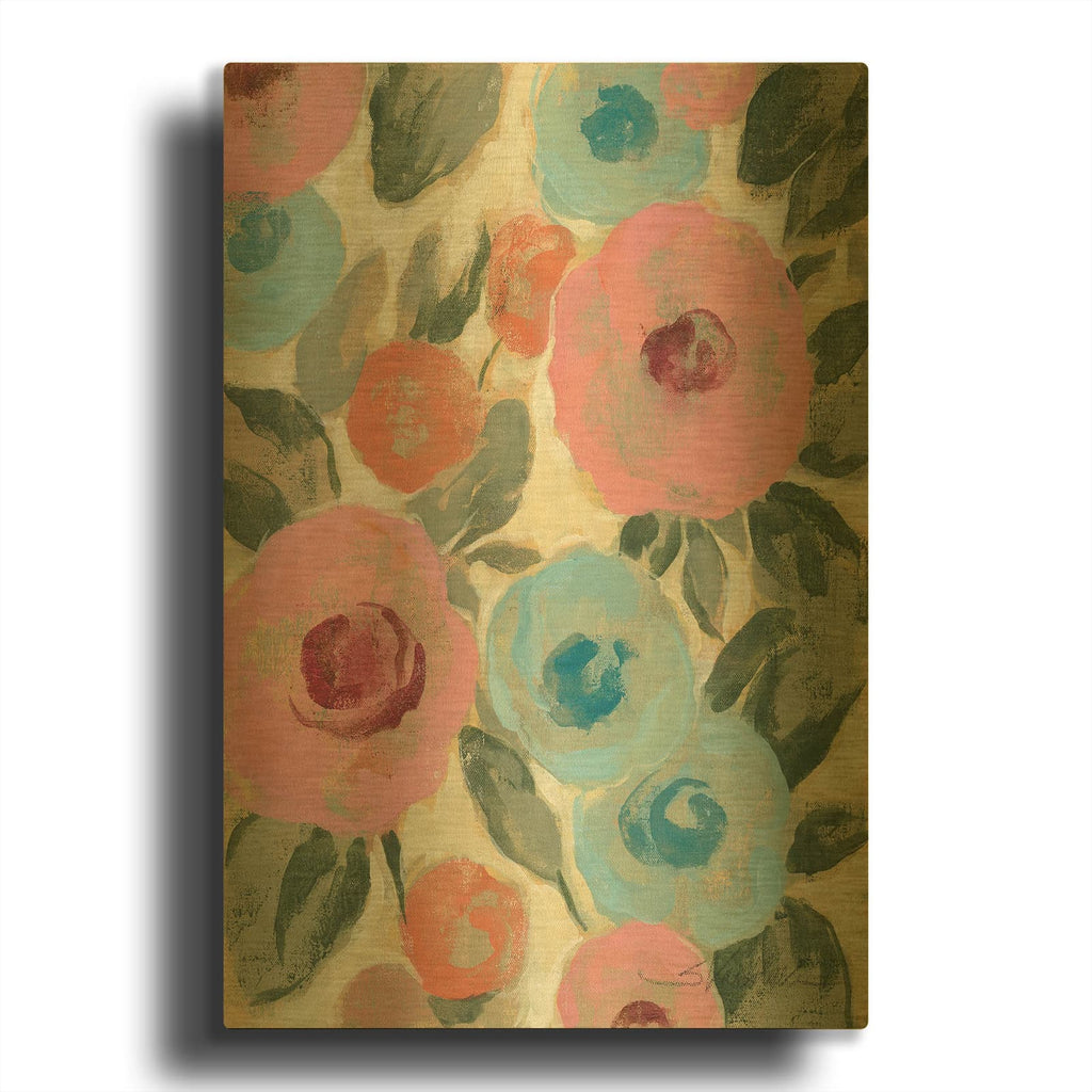 'Parisian Floral III' By Silvia Vassileva Gold Metal Wall Art