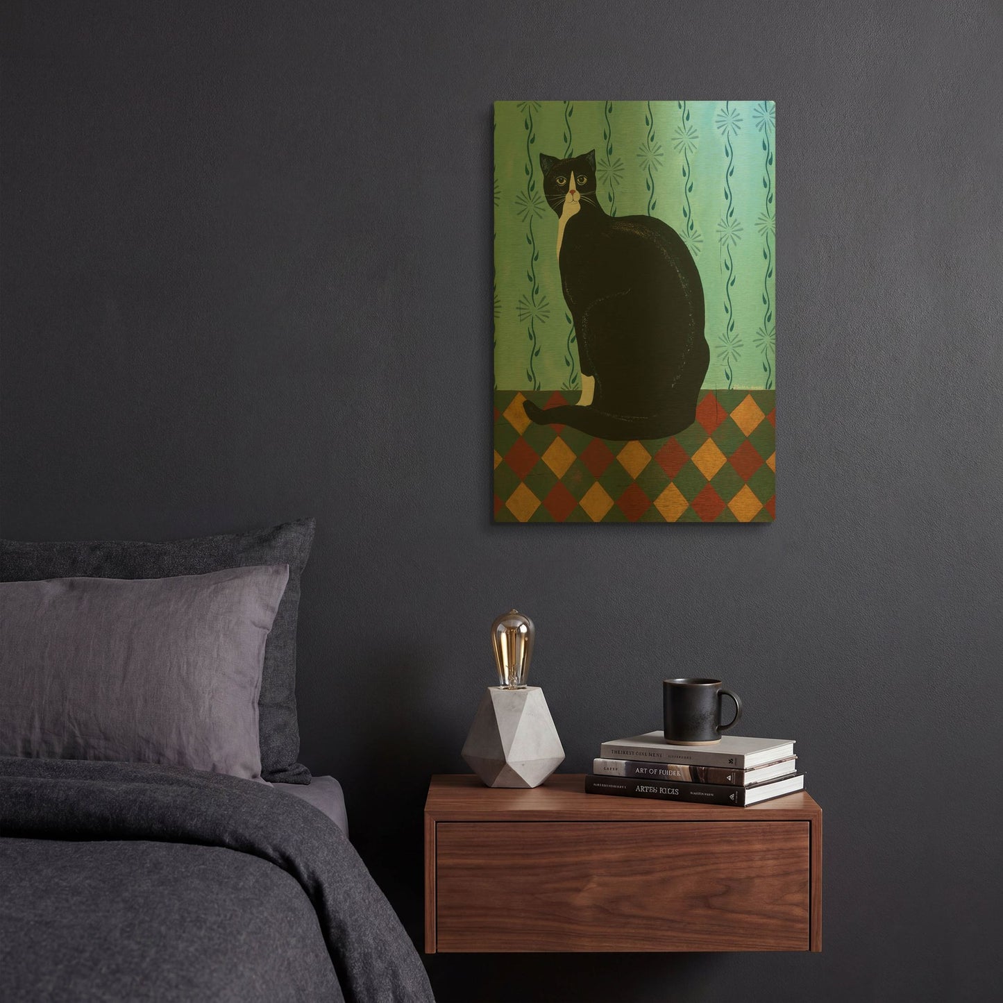 'Sleepy Housecat' By Susan Henke Fine Art Gold Metal Wall Art