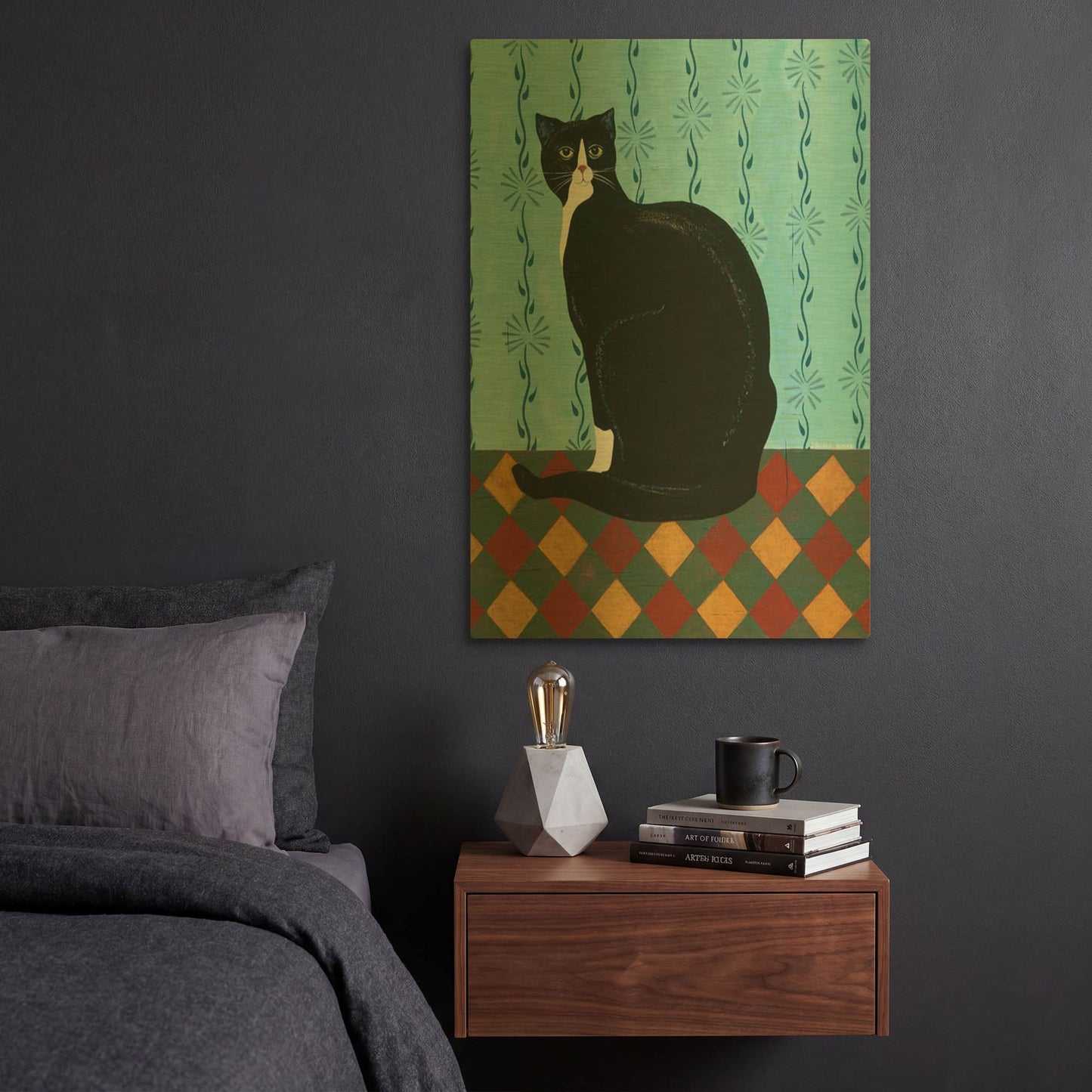 'Sleepy Housecat' By Susan Henke Fine Art Gold Metal Wall Art