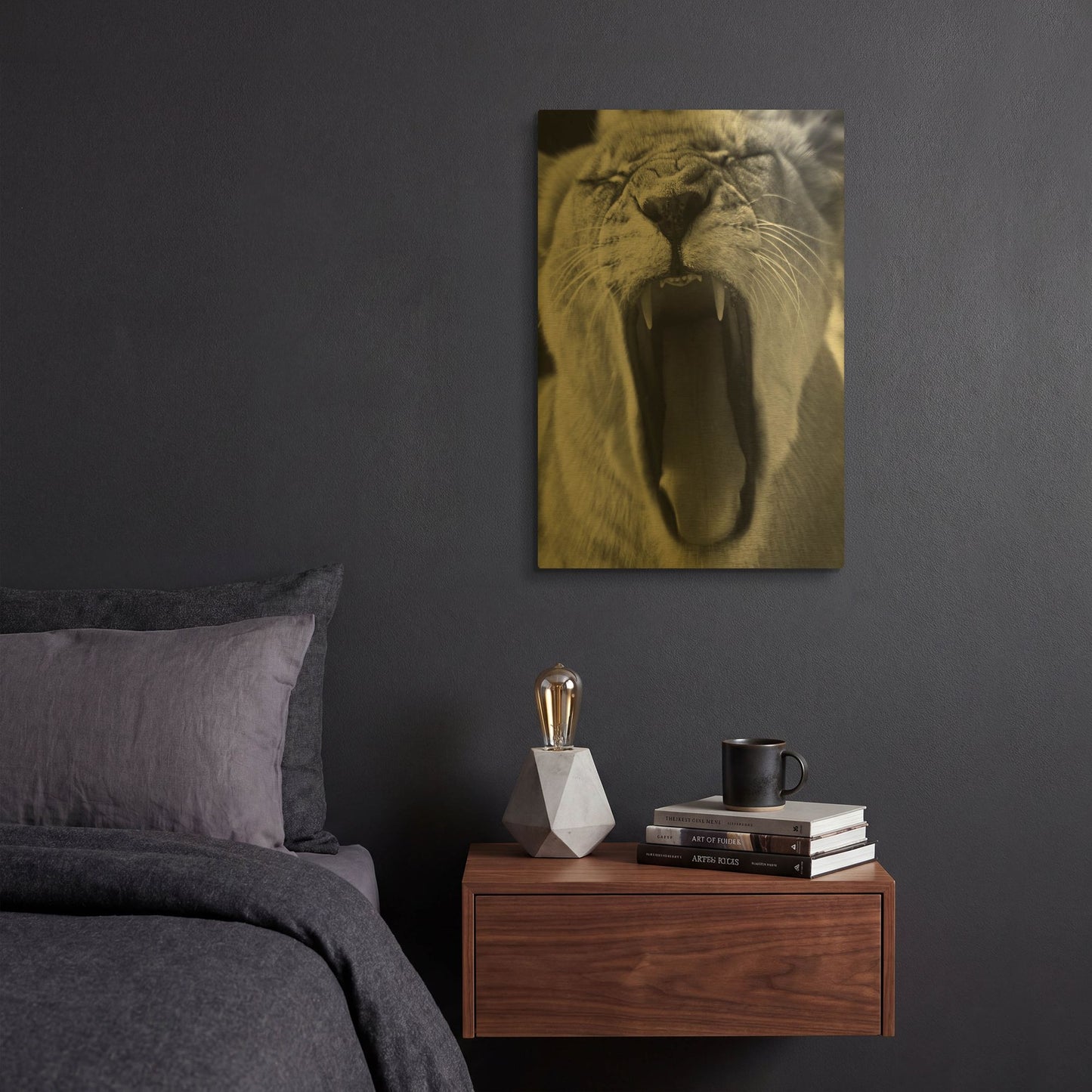 'An Attack' By SD Smart Gold Metal Wall Art