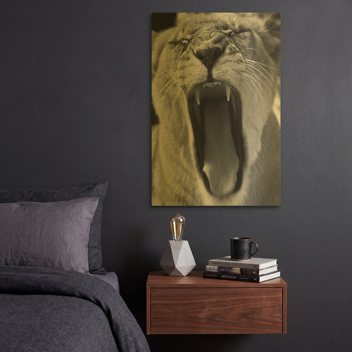 'An Attack' By SD Smart Gold Metal Wall Art