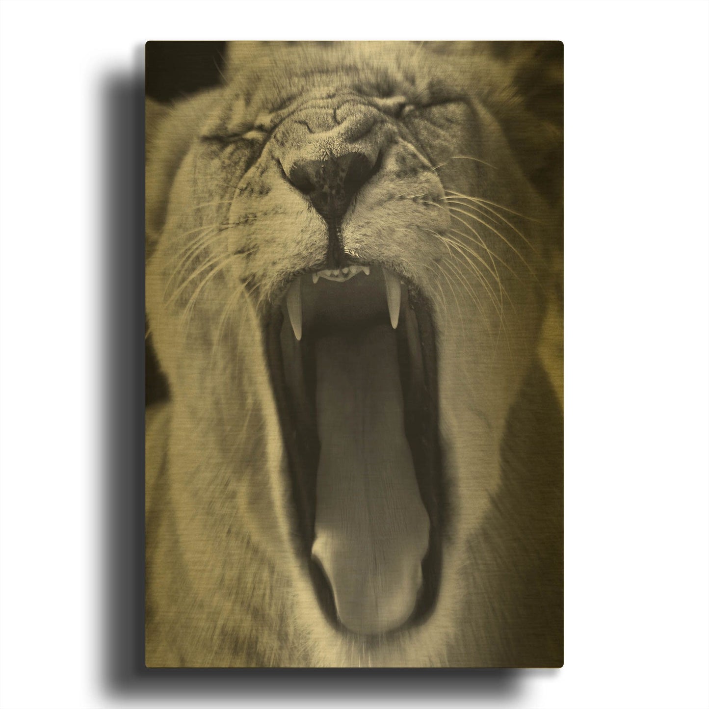 'An Attack' By SD Smart Gold Metal Wall Art