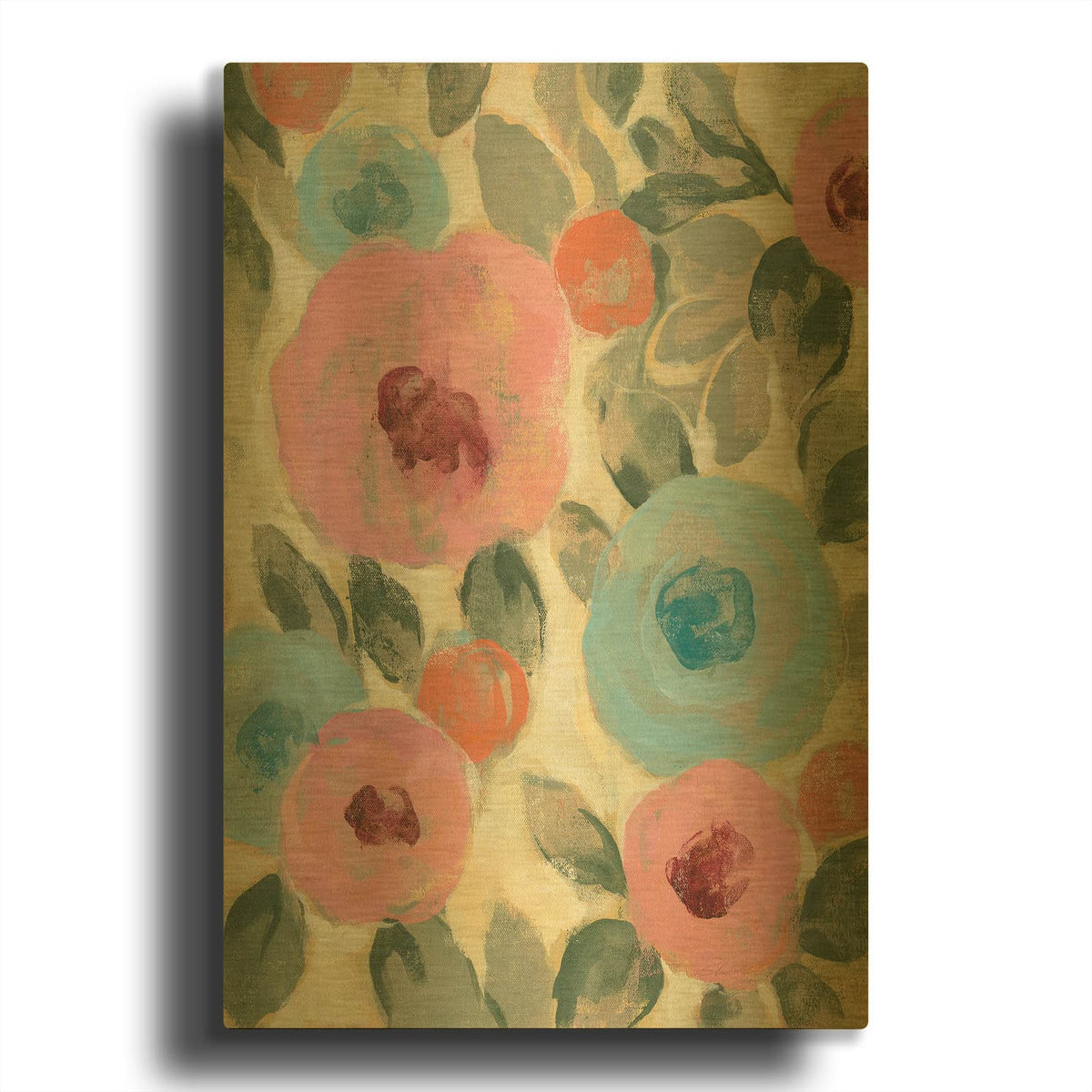 'Parisian Floral II' By Silvia Vassileva Gold Metal Wall Art
