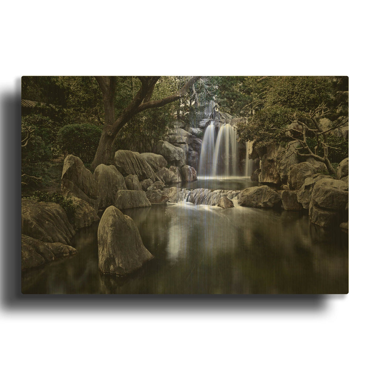 'Chinese Garden of Friendship' By SD Smart Gold Metal Wall Art