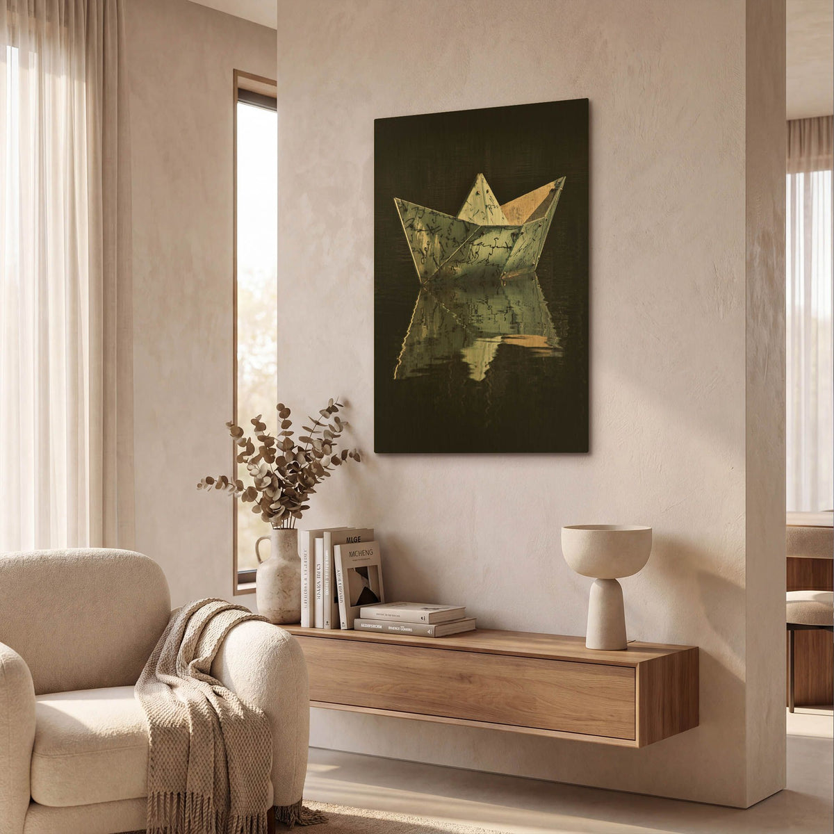 'Come Sail Away' By SD Smart Gold Metal Wall Art