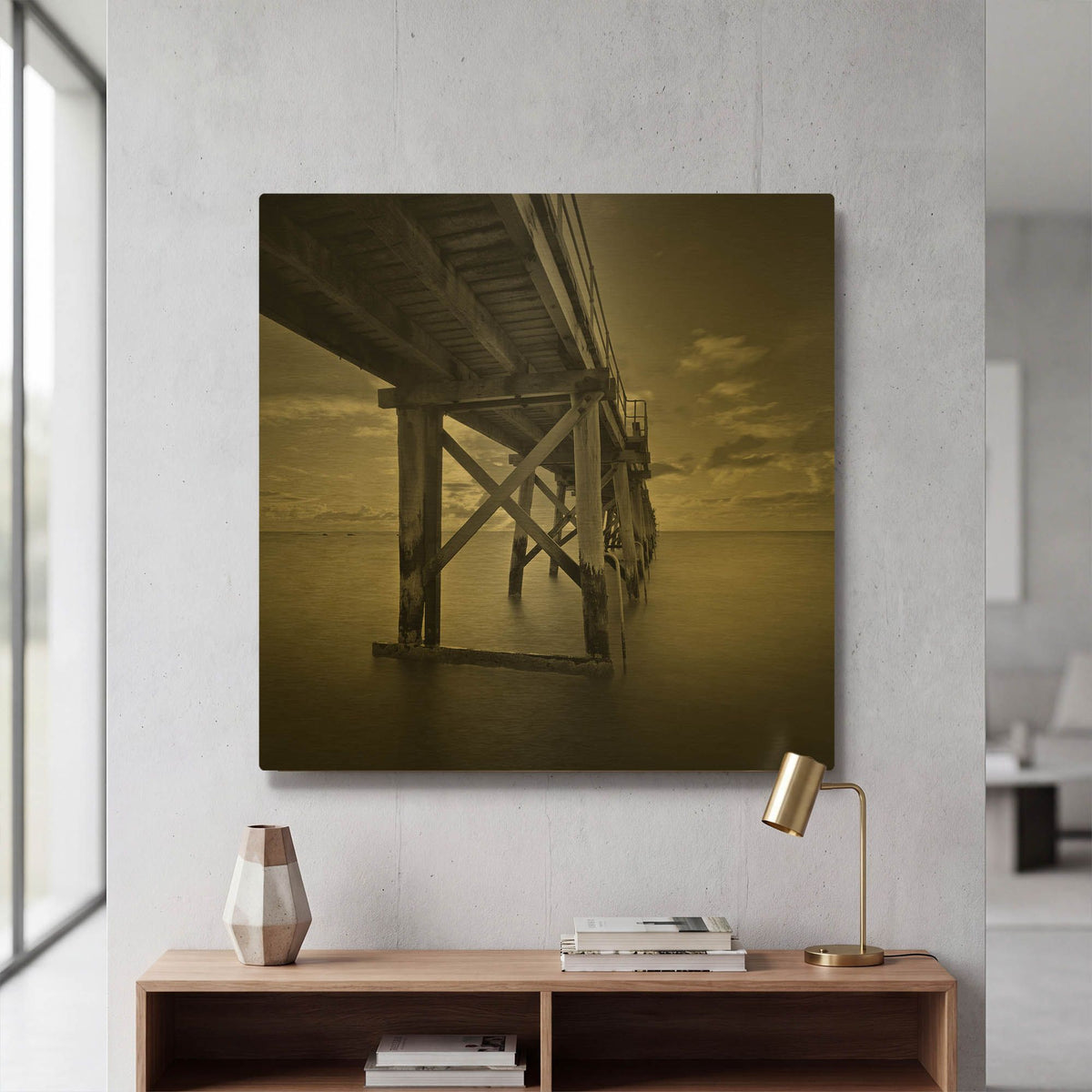 'Depth' By SD Smart Gold Metal Wall Art