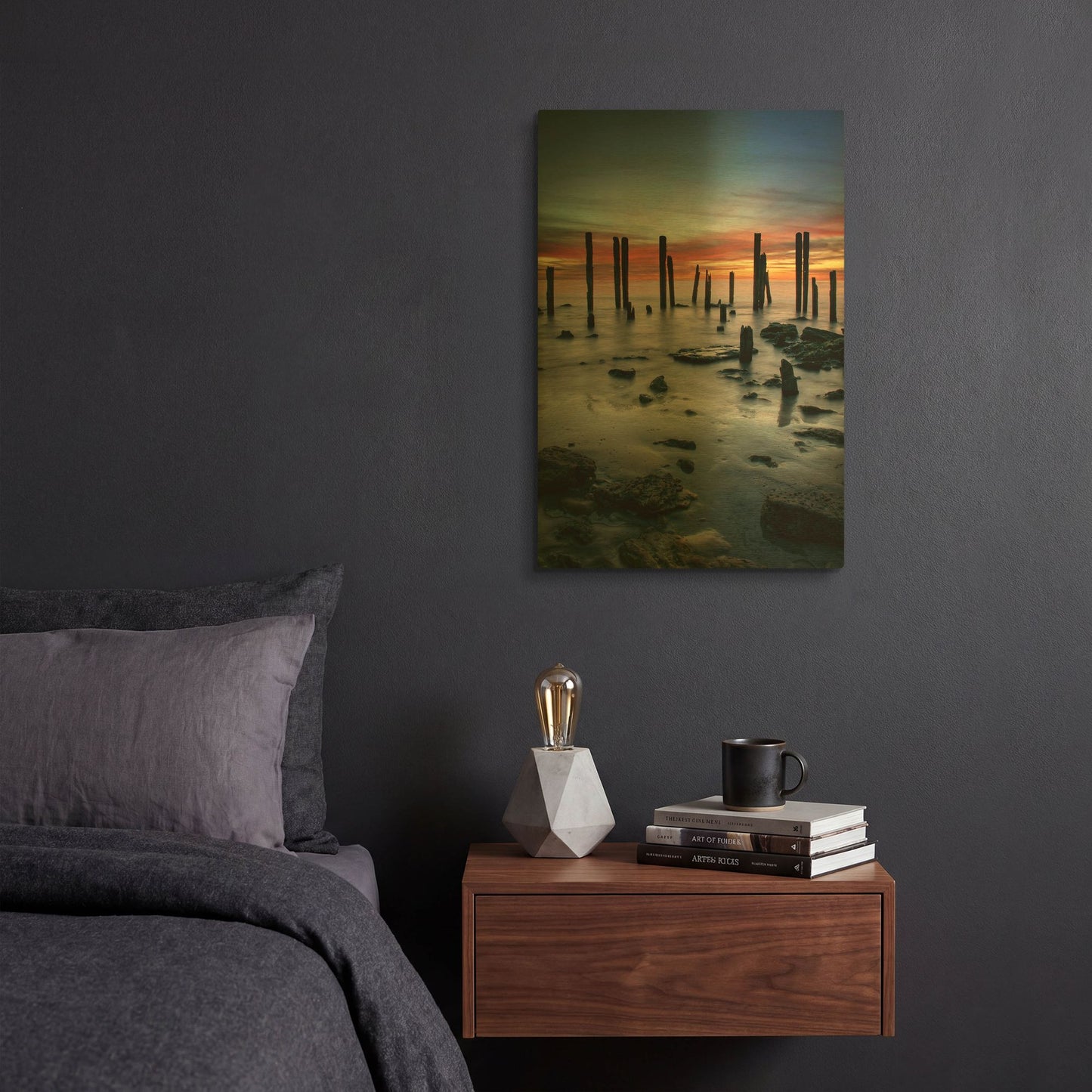 'Port Willunga' By SD Smart Gold Metal Wall Art