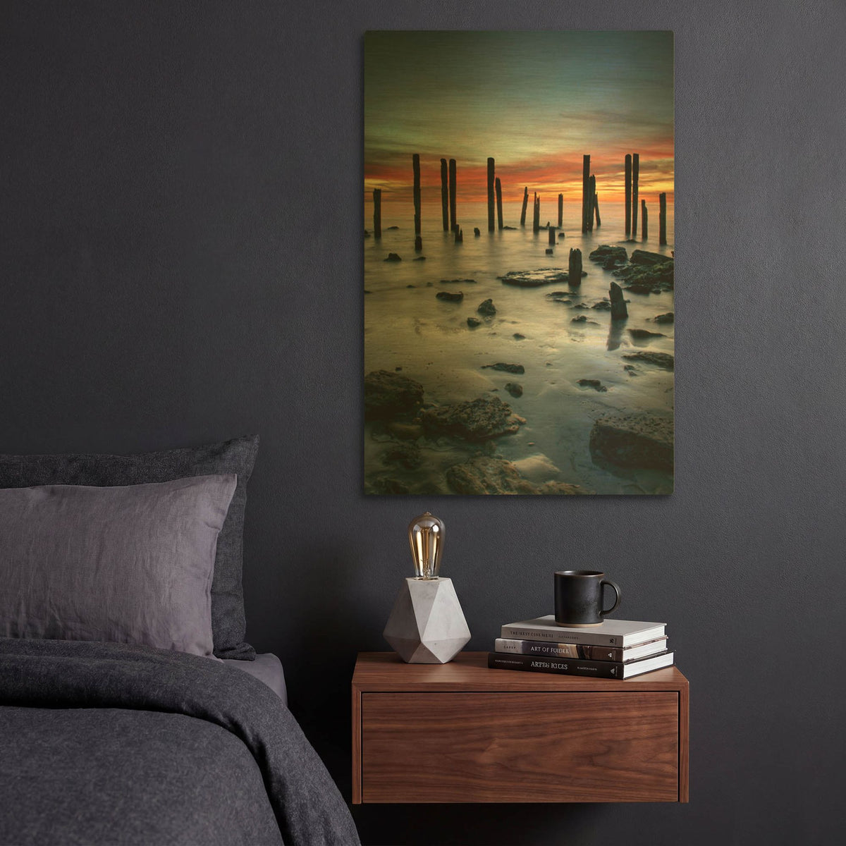 'Port Willunga' By SD Smart Gold Metal Wall Art