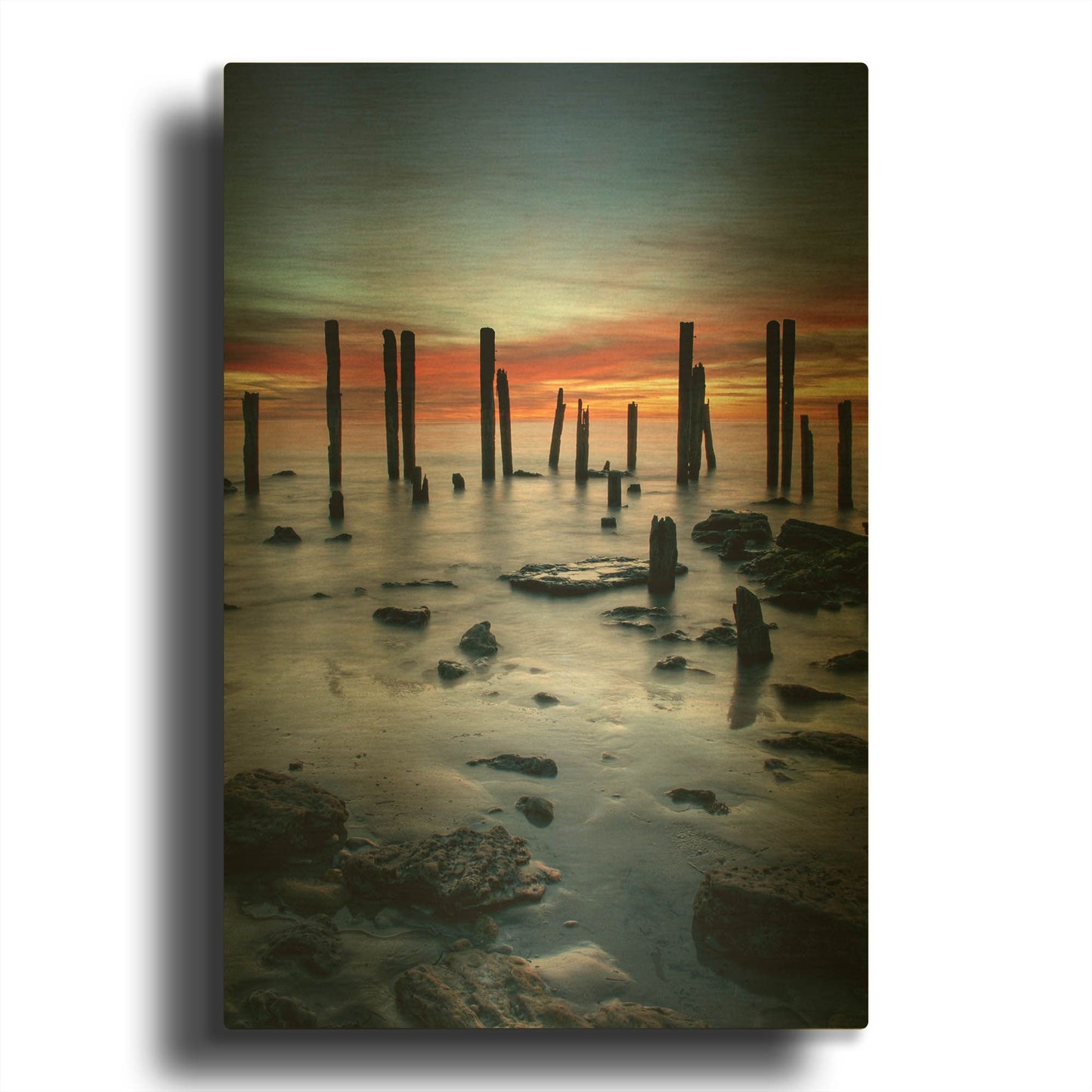 'Port Willunga' By SD Smart Gold Metal Wall Art