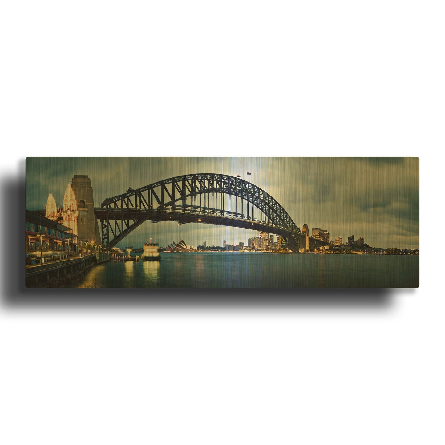 'Sydney Harbour' By SD Smart Gold Metal Wall Art