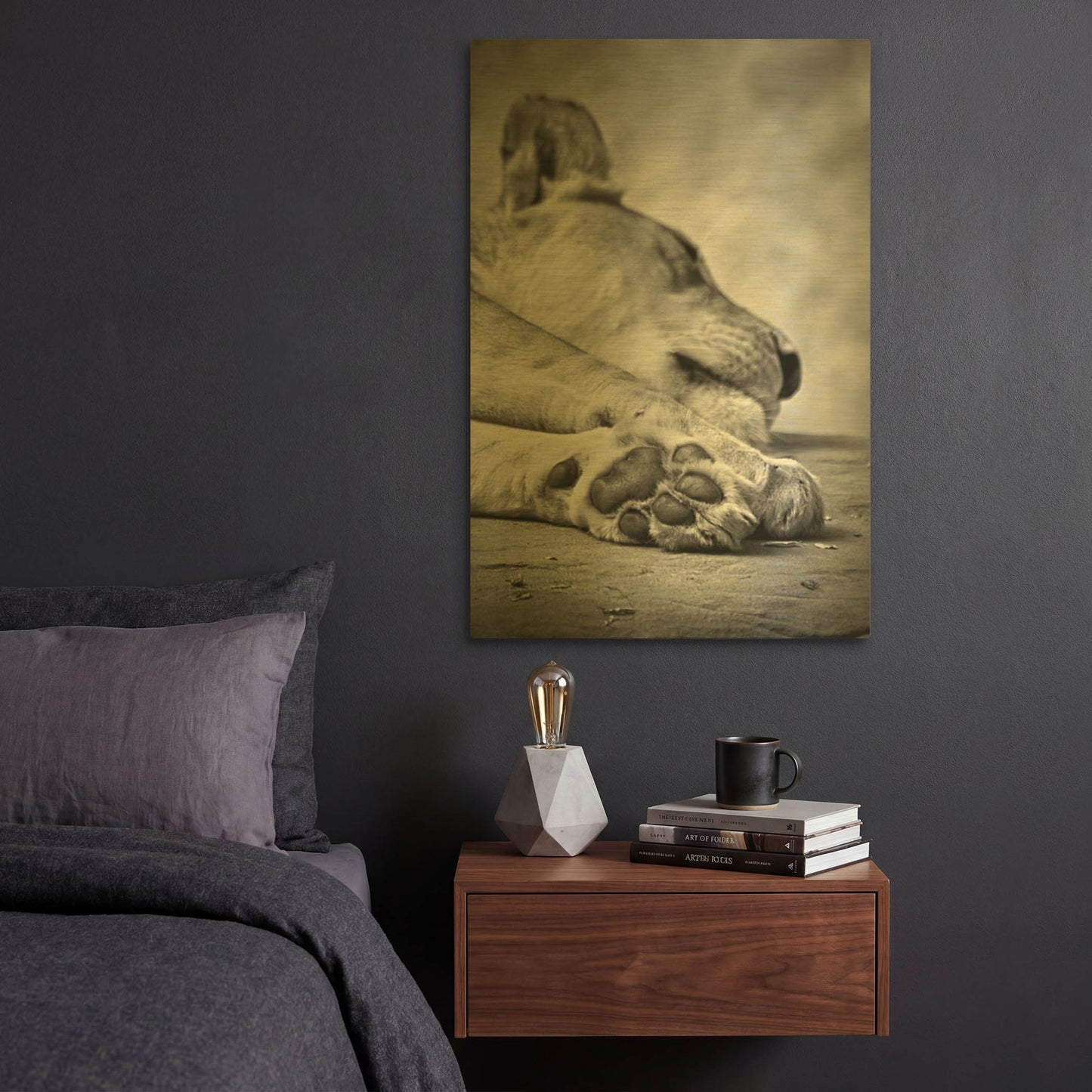'The Lions Paw' By SD Smart Gold Metal Wall Art