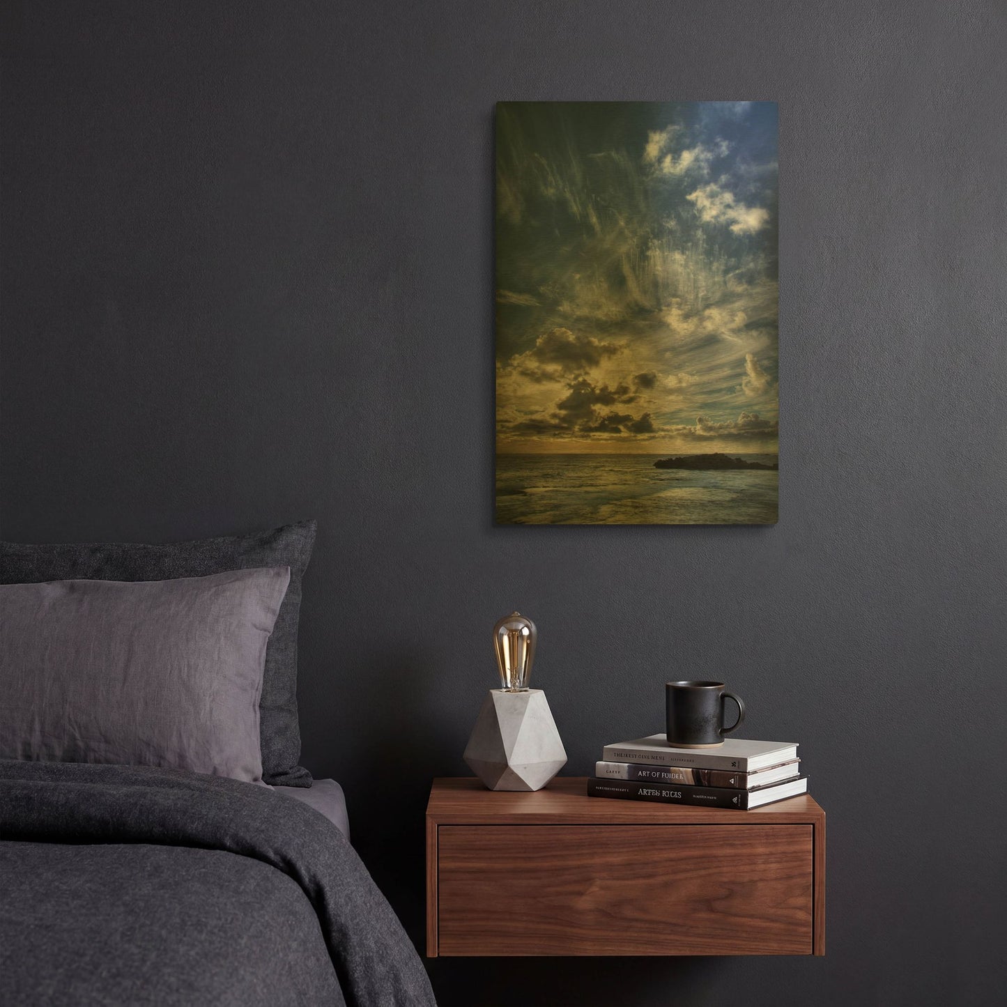 'Cloud Evolution' By SD Smart Gold Metal Wall Art