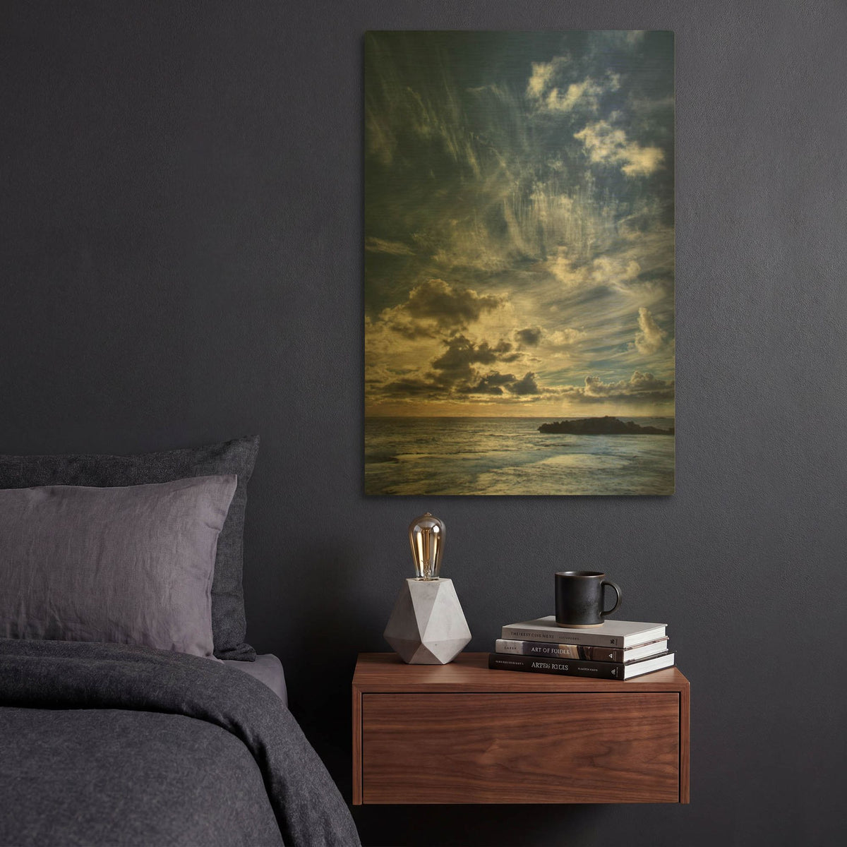 'Cloud Evolution' By SD Smart Gold Metal Wall Art