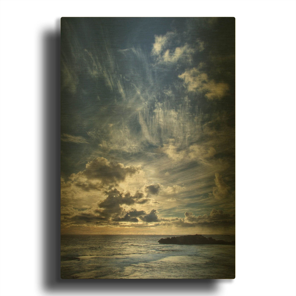'Cloud Evolution' By SD Smart Gold Metal Wall Art
